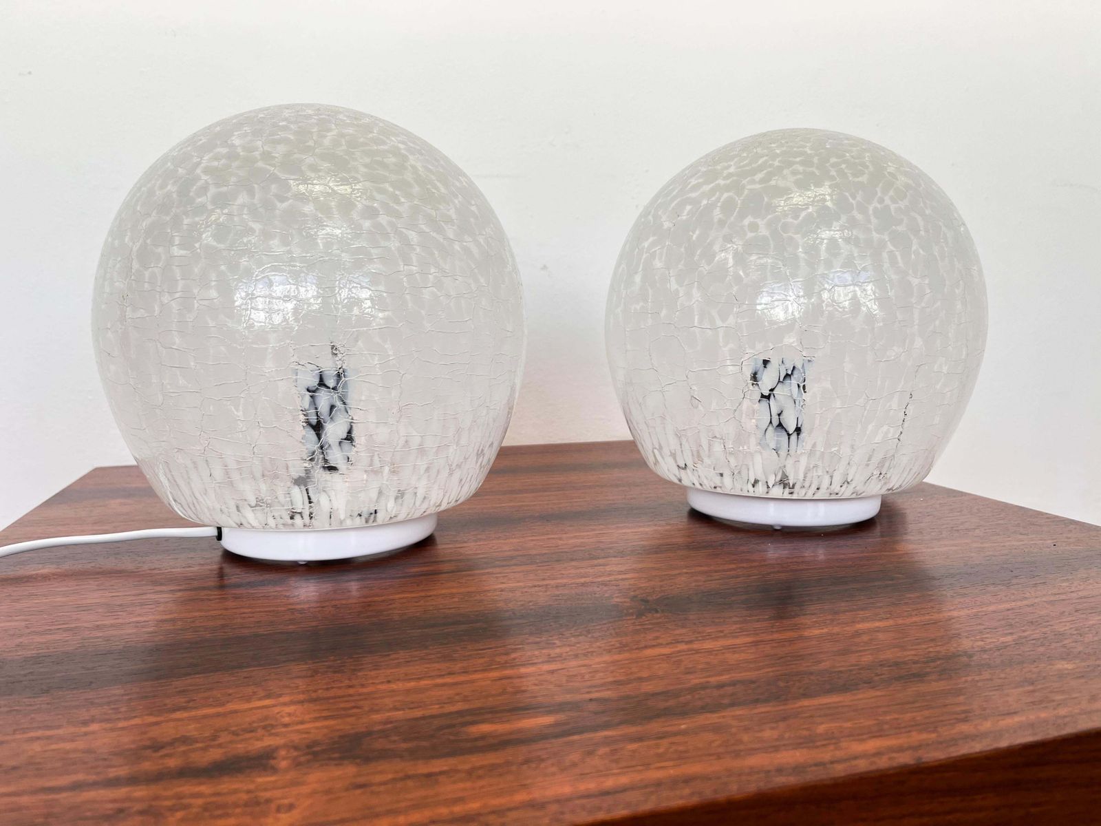Pair Of Design Mid Century Artglass Table Lamps, 1980s   Czechoslovakia photo furniture