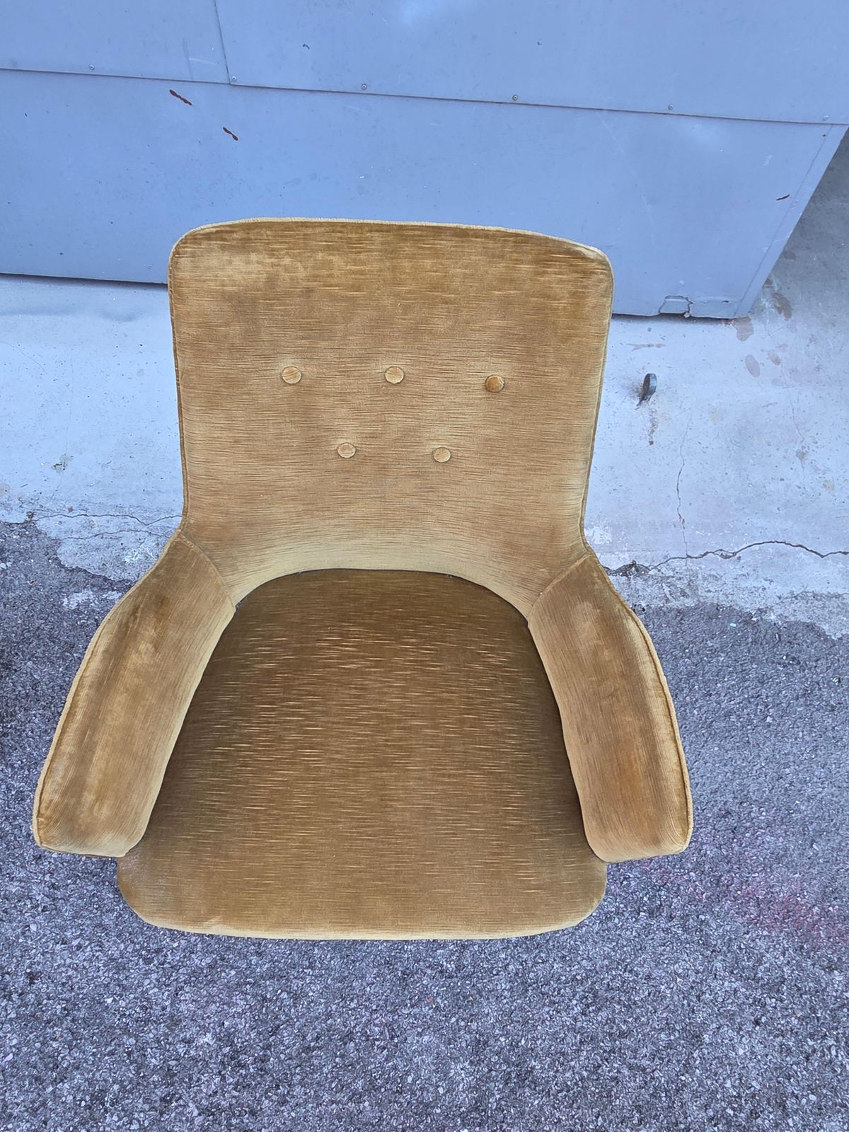 photo furniture Small Armchair From 1950s Italy Wooden Feet And Velvet Fabric Old