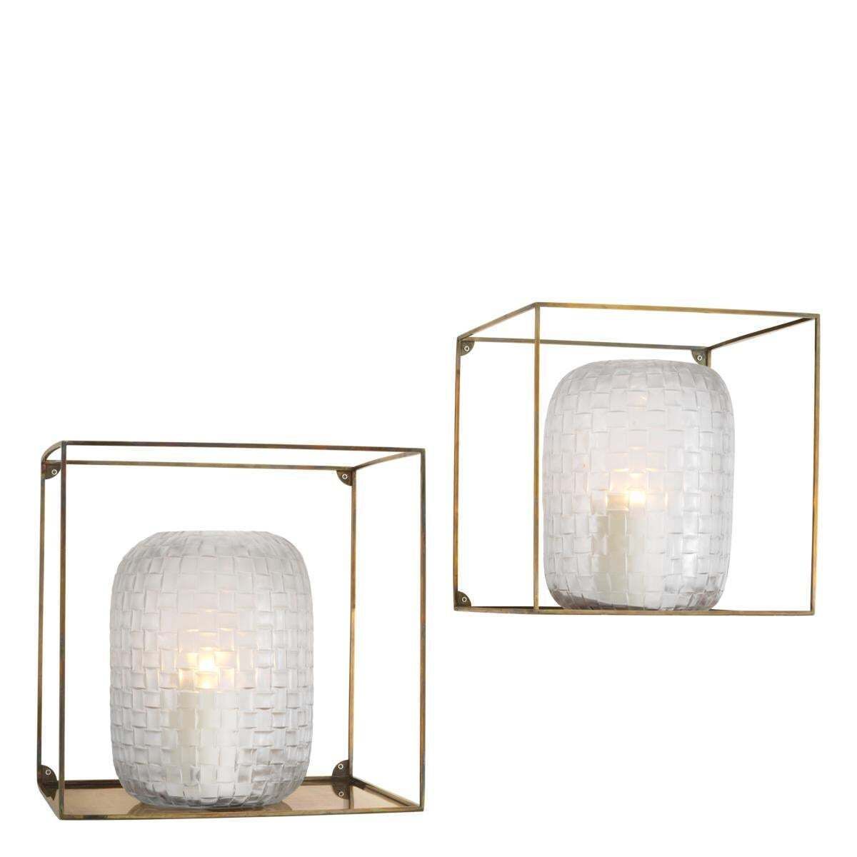 Wall Rack Square Set Of 3 Set Of 2, In Vintage Brass Finish photo 1586.0