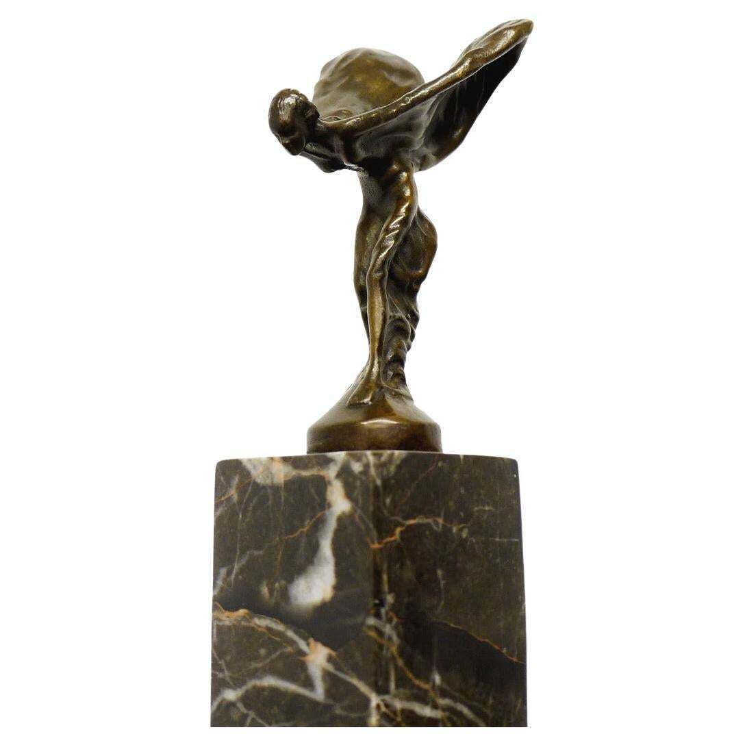 Art Deco Golden Bronze Spirit Of Ecstasy Sculpture