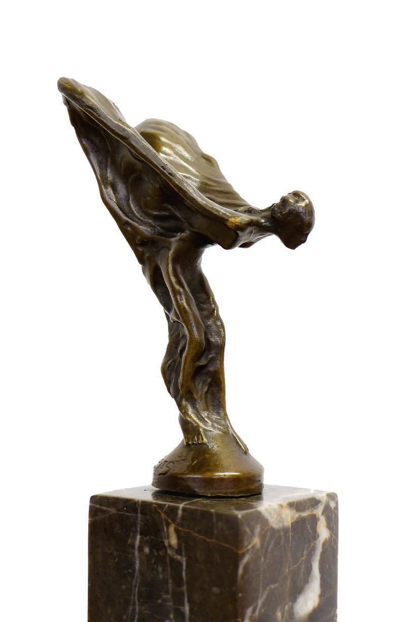 Art Deco Golden Bronze Spirit Of Ecstasy Sculpture photo for sale