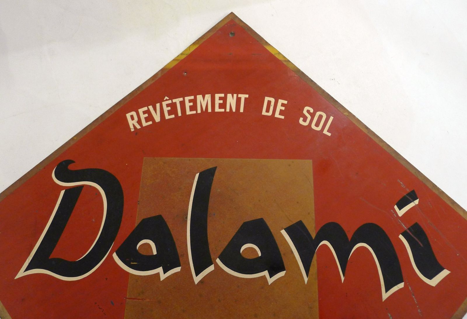 Dalami Mid Century Tin Advertising Sign, France, 1950s photo furniture