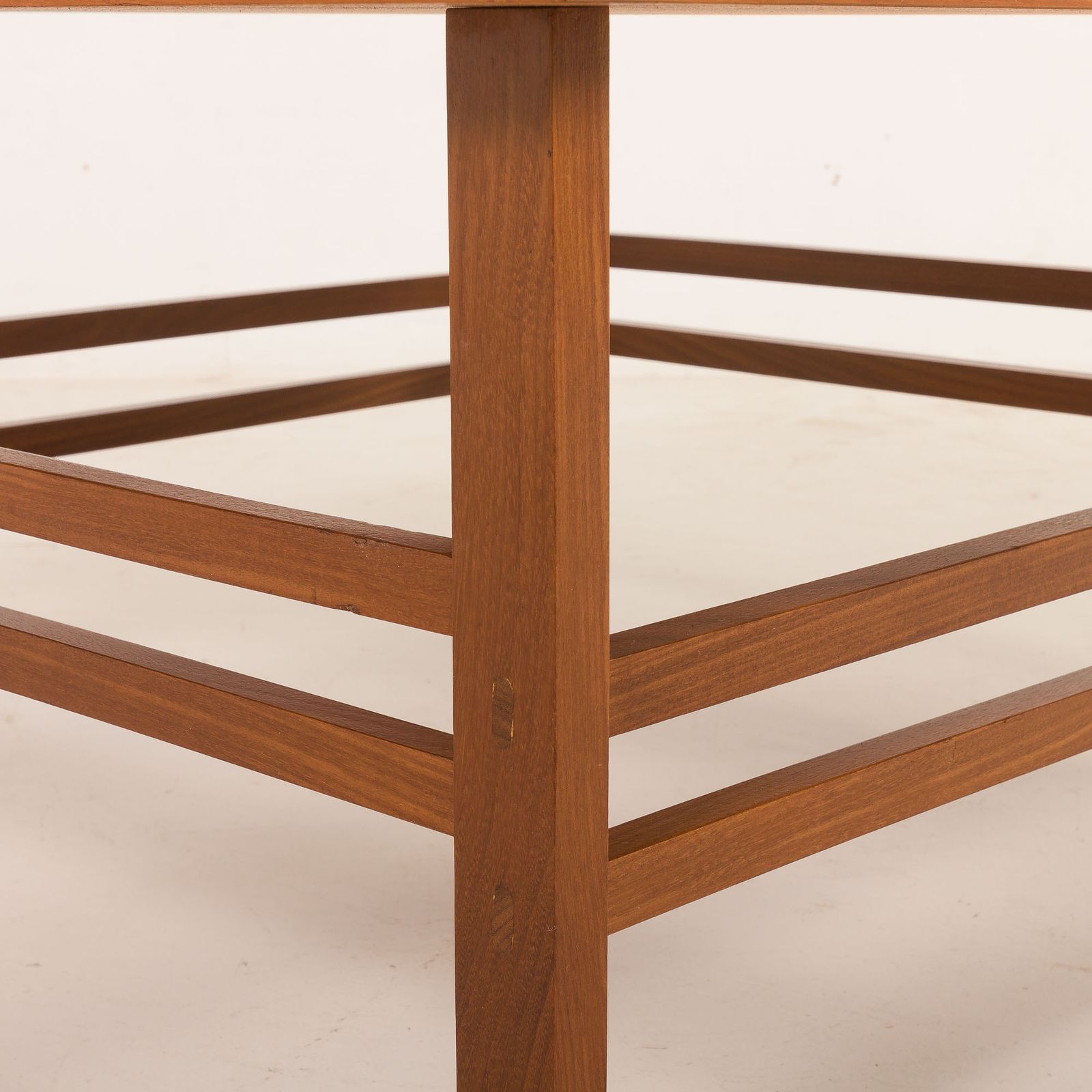 Scandinavian Mid Century Square Teak Coffee Table, Denmark 1970s photo vinterior