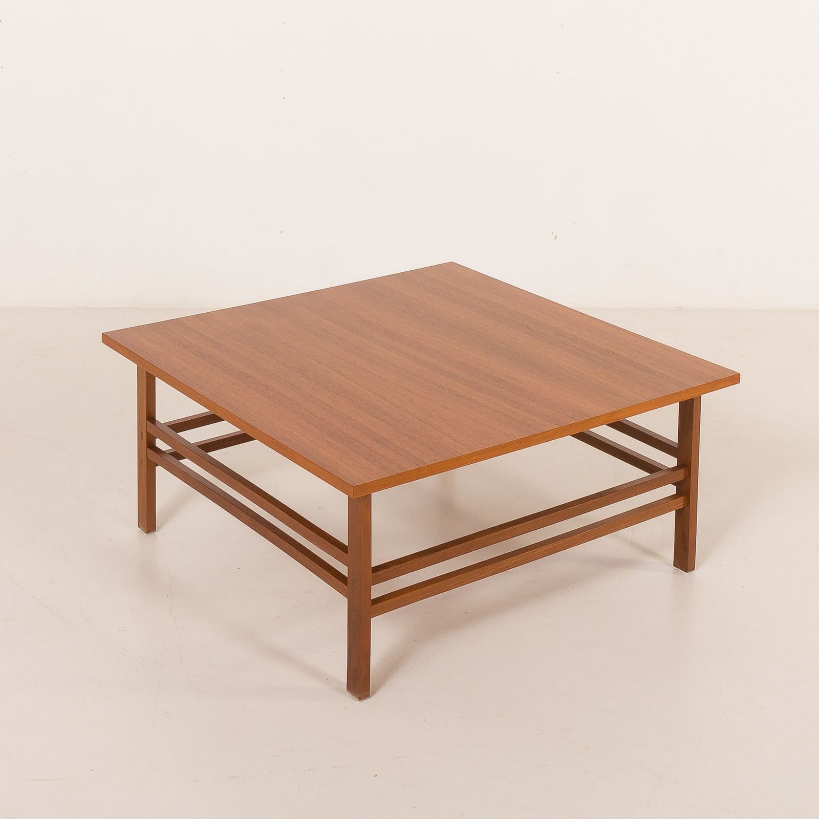 Scandinavian Mid Century Square Teak Coffee Table, Denmark 1970s photo vintage