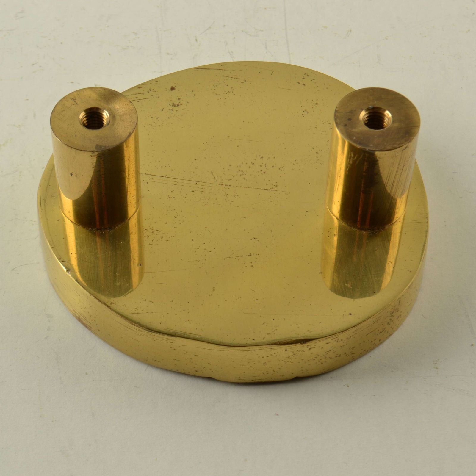 Round Bronze Brutalist Door Handle In The Style Of Ado Chale photo vintage