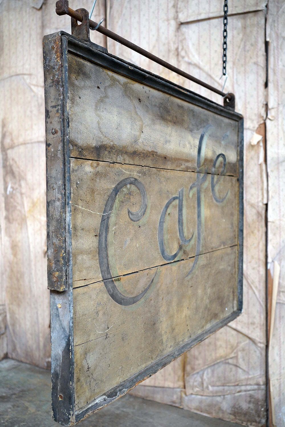 A Large Early 20thc Double Sided Sign Written Advertising Sign; 'Café’ C.1920 photo for sale