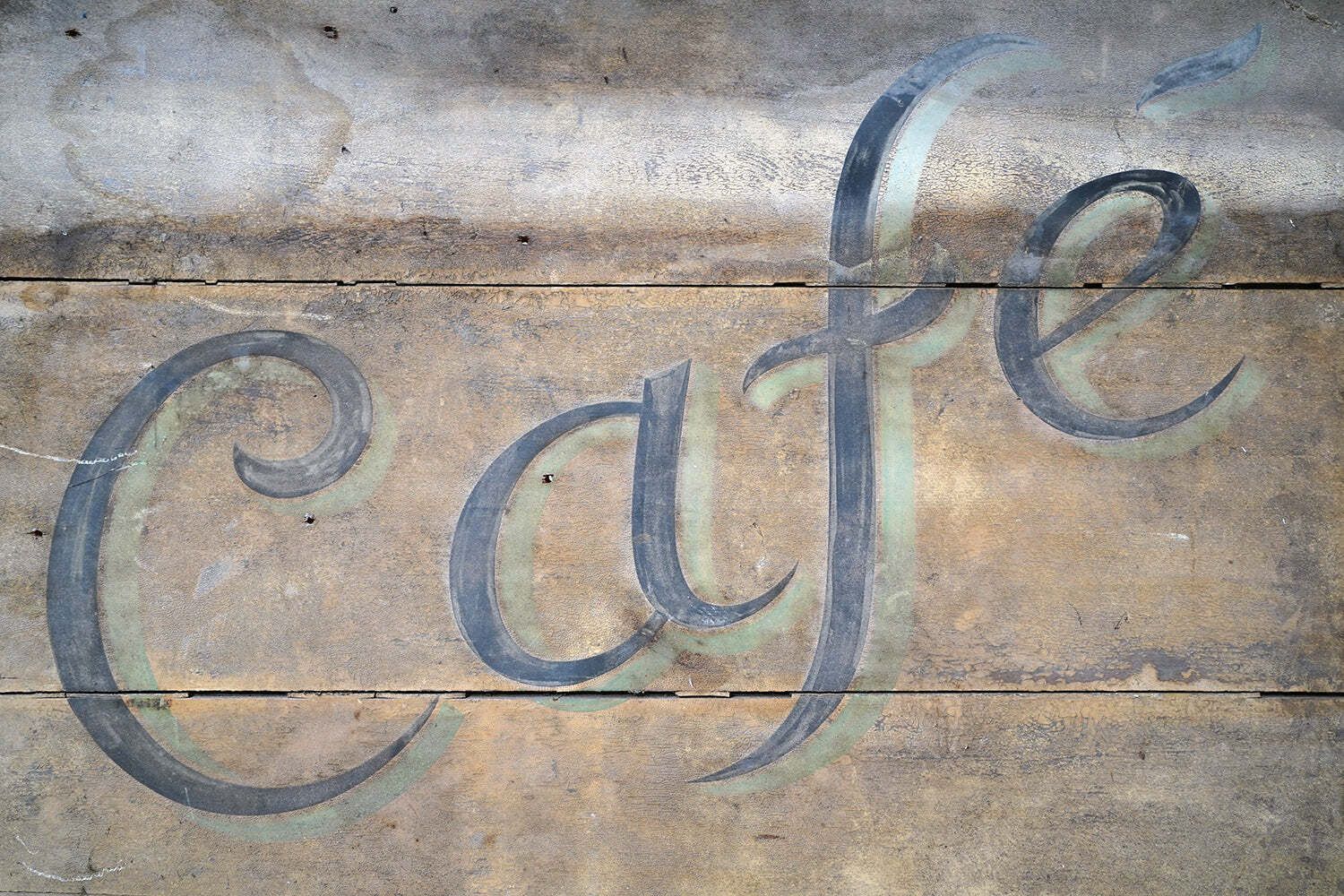 A Large Early 20thc Double Sided Sign Written Advertising Sign; 'Café’ C.1920 photo Home Decor