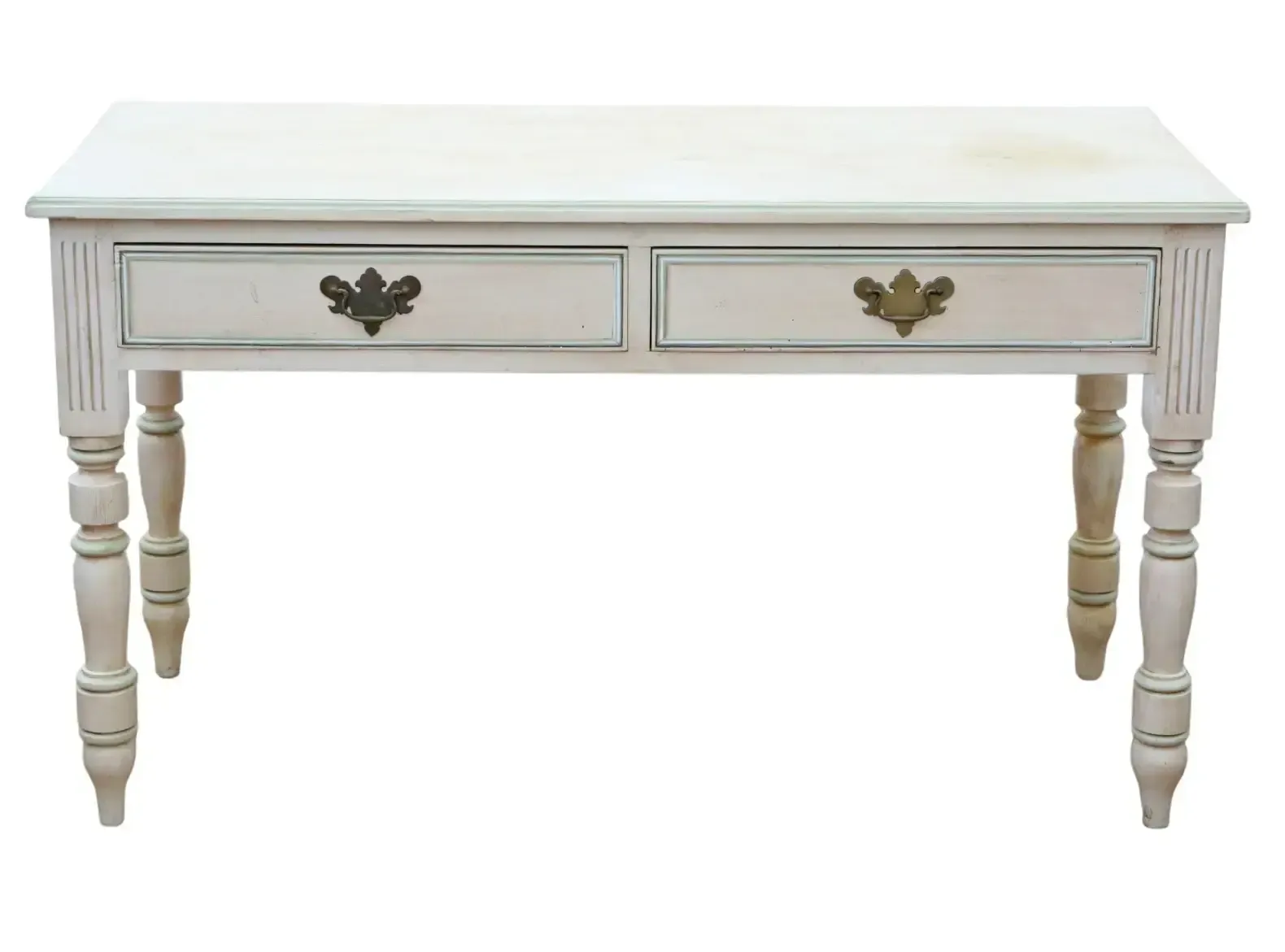 Antique C.1925 Painted Writing / Kitchen Table With Drawers – Quality photo furniture