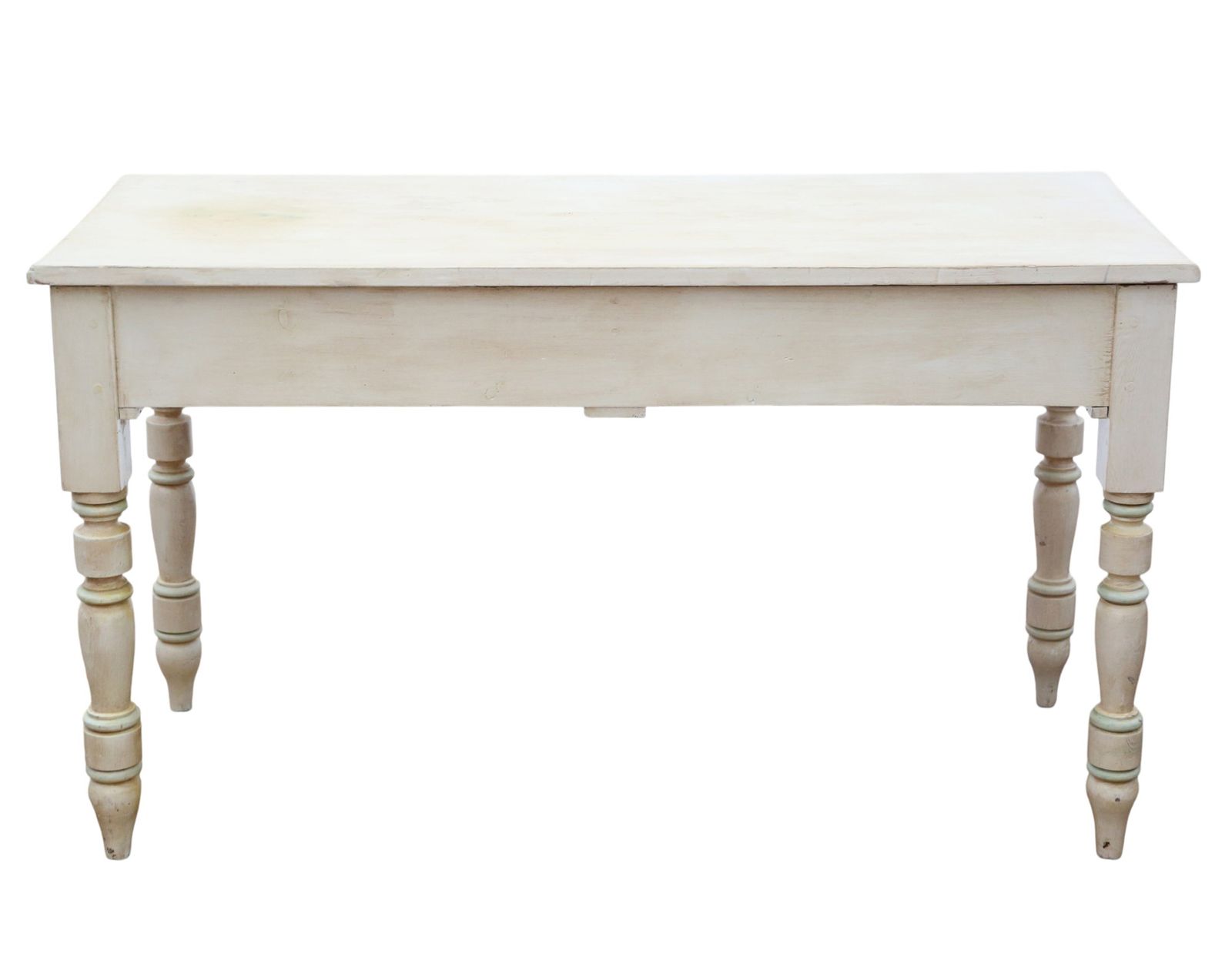 1047.0 Antique C.1925 Painted Writing / Kitchen Table With Drawers – Quality photo