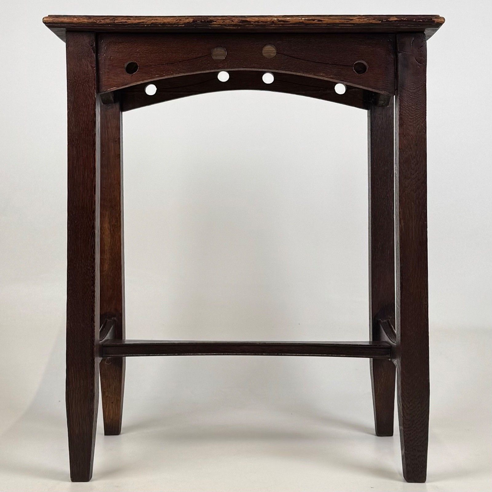 Antique 20th Century Edwardian Side Table In Oak ( Af 5535 )