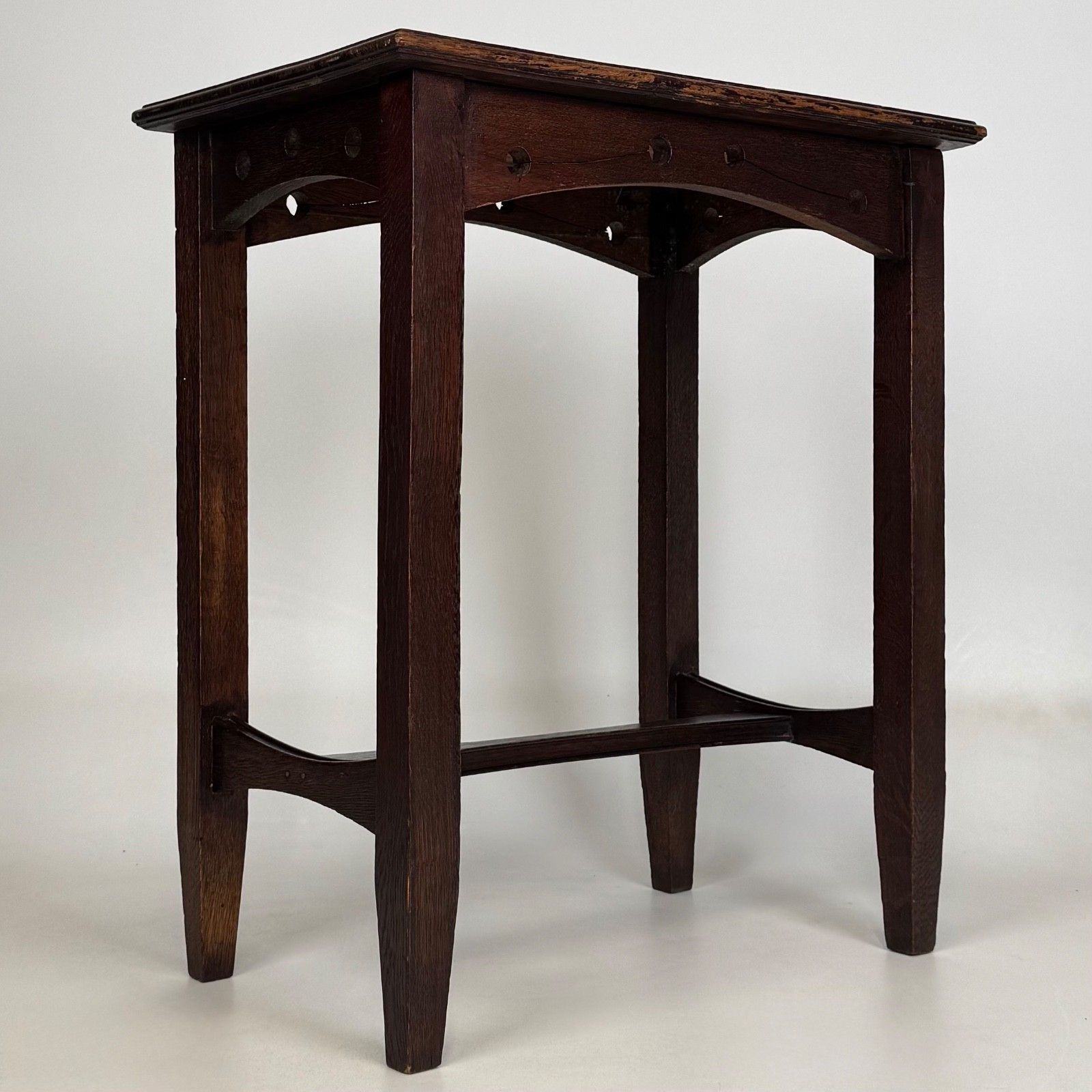 Antique 20th Century Edwardian Side Table In Oak ( Af 5535 ) photo vintage