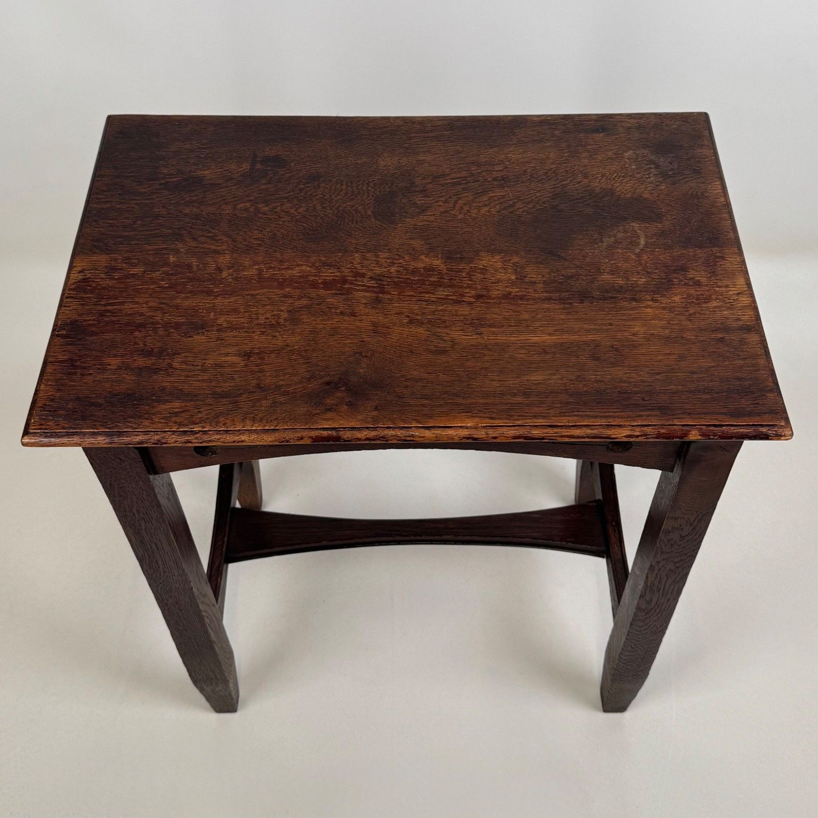 photo furniture Antique 20th Century Edwardian Side Table In Oak ( Af 5535 )