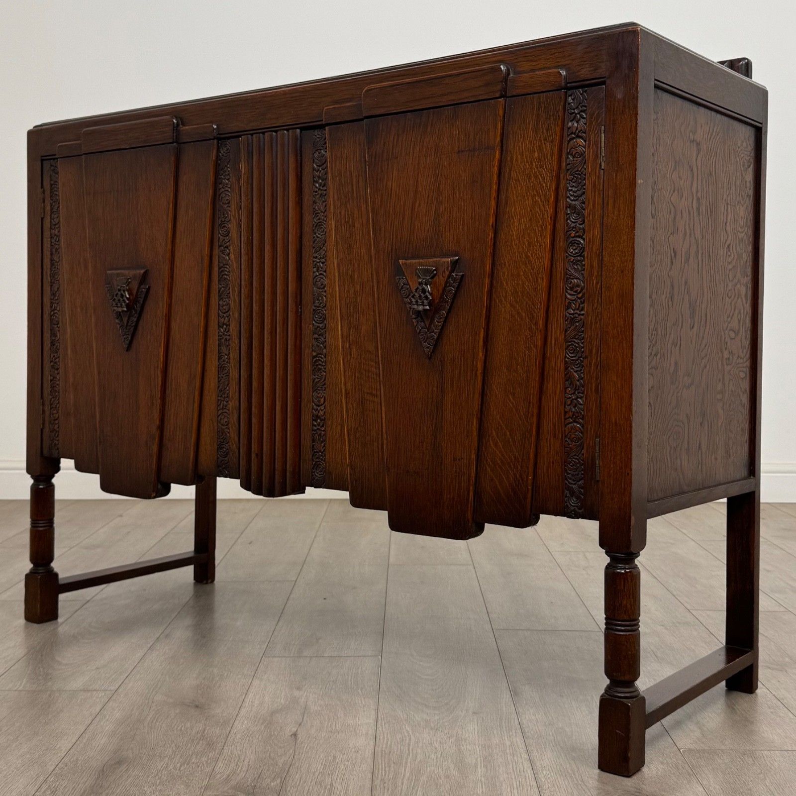 Antique 20th Century Fitted Edwardian Sideboard In Oak ( Af 5561 ) photo for sale