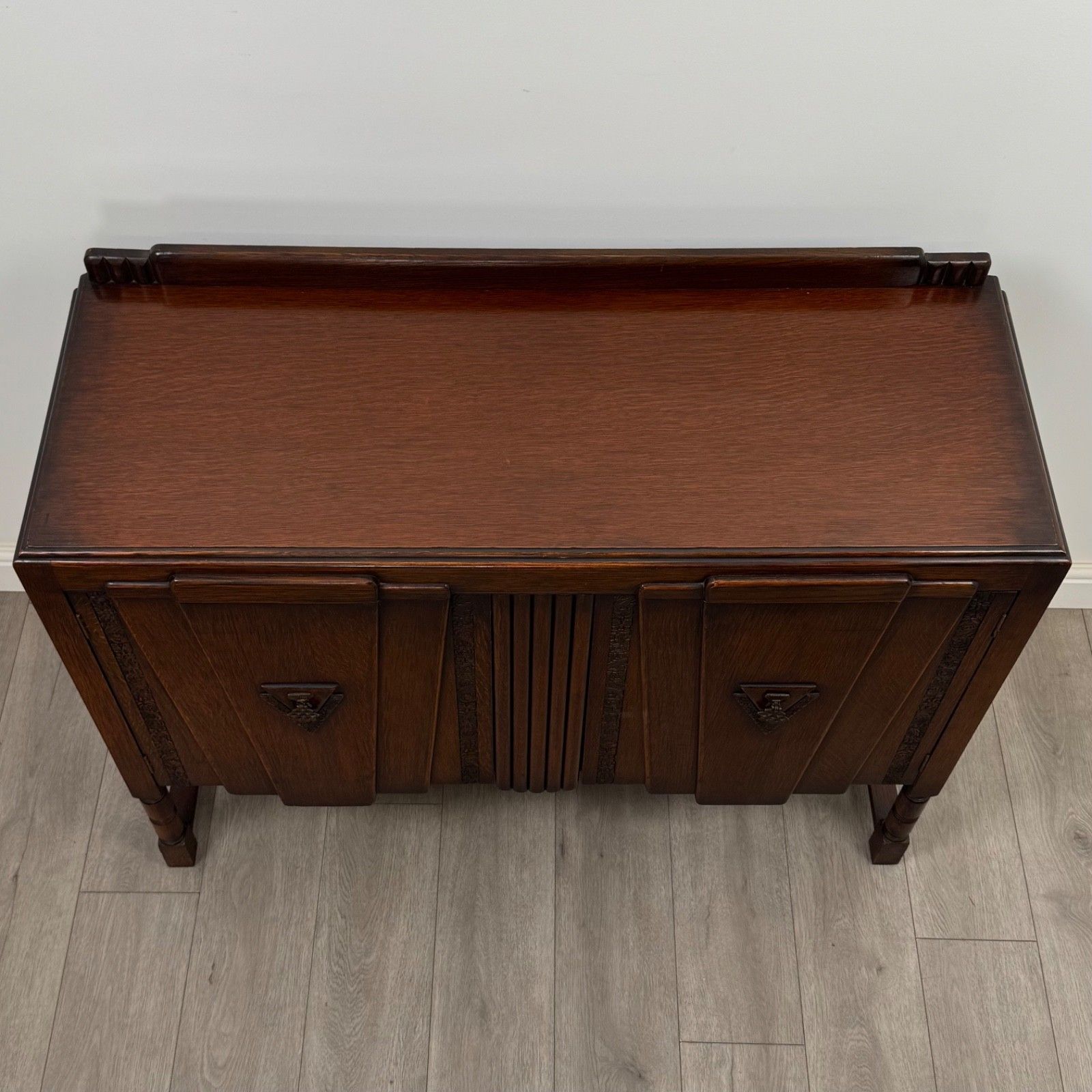 photo for sale Antique 20th Century Fitted Edwardian Sideboard In Oak ( Af 5561 )