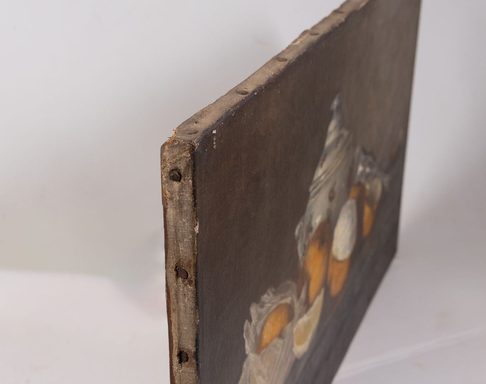 Original Antique French 19th Century Still Life Painting On Canvas, Signed – Oranges photo vintage