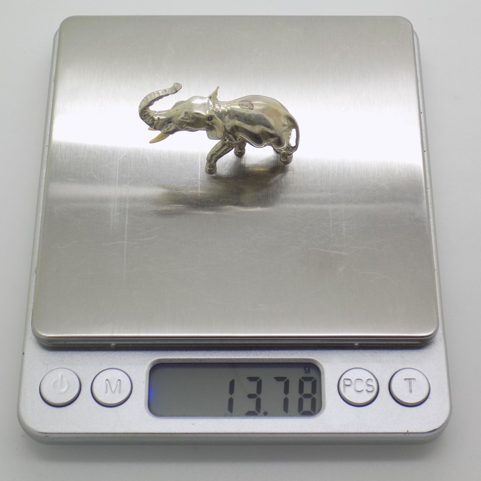 Vintage Italian Handmade Genuine Sterling Silver 925 Elephant Figurine, 1960s photo vintage
