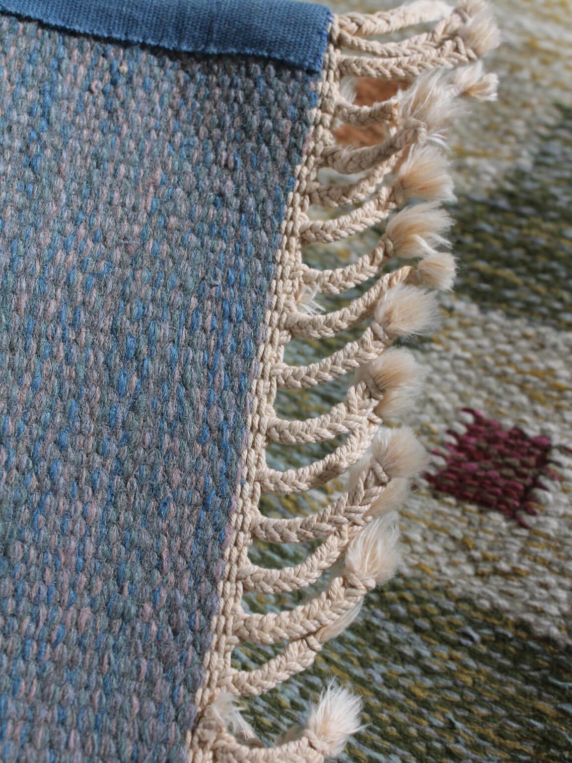 Karin Jönsson Swedish Mid Century Geometric Wool Kilim 171x252cm photo Textiles