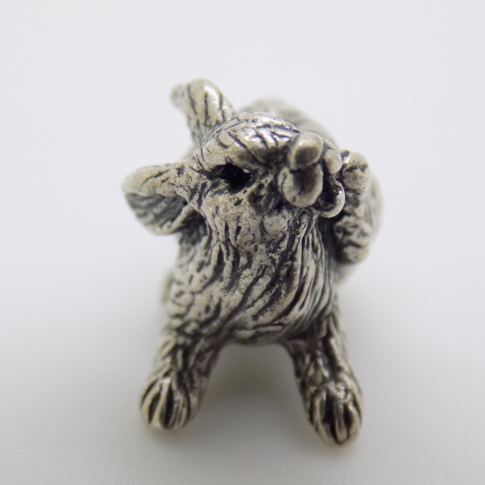 Vintage Italian Handmade Genuine Silver Rabbit Figurine, 1980s photo Art