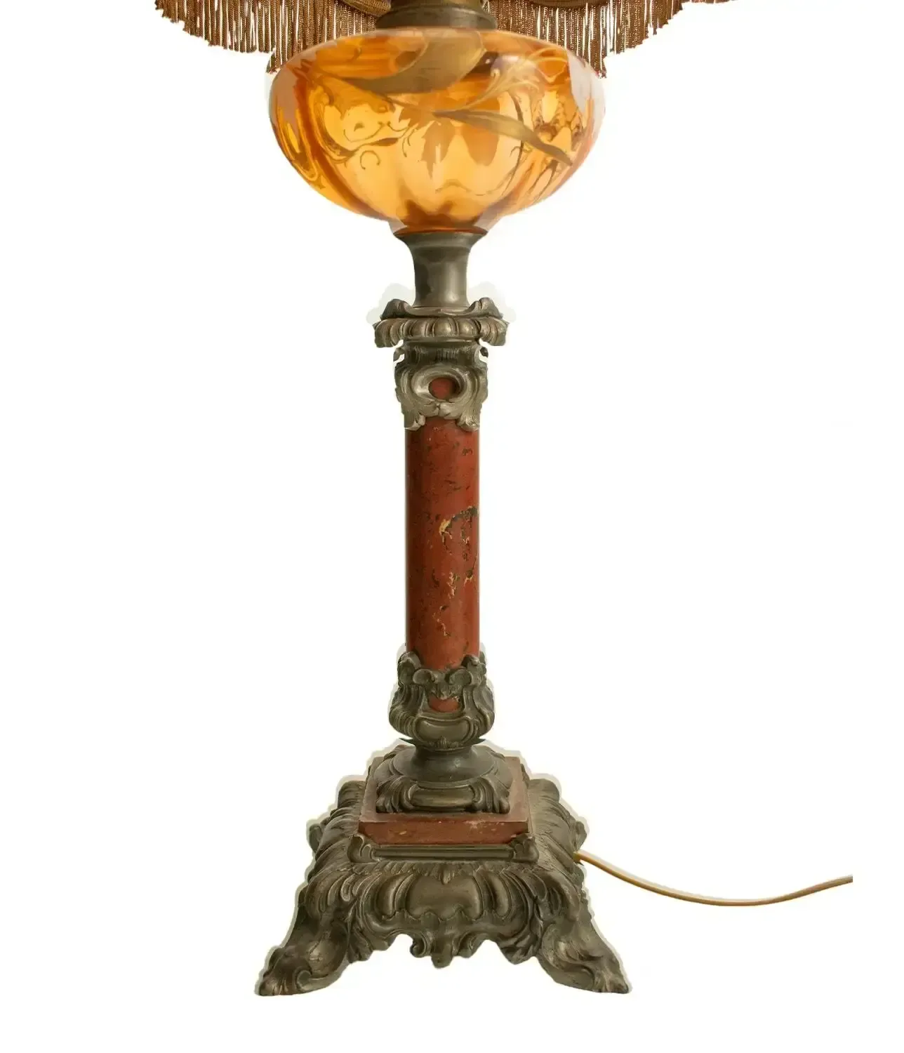 Art Nouveau Petrol Lamp Converted – French photo furniture