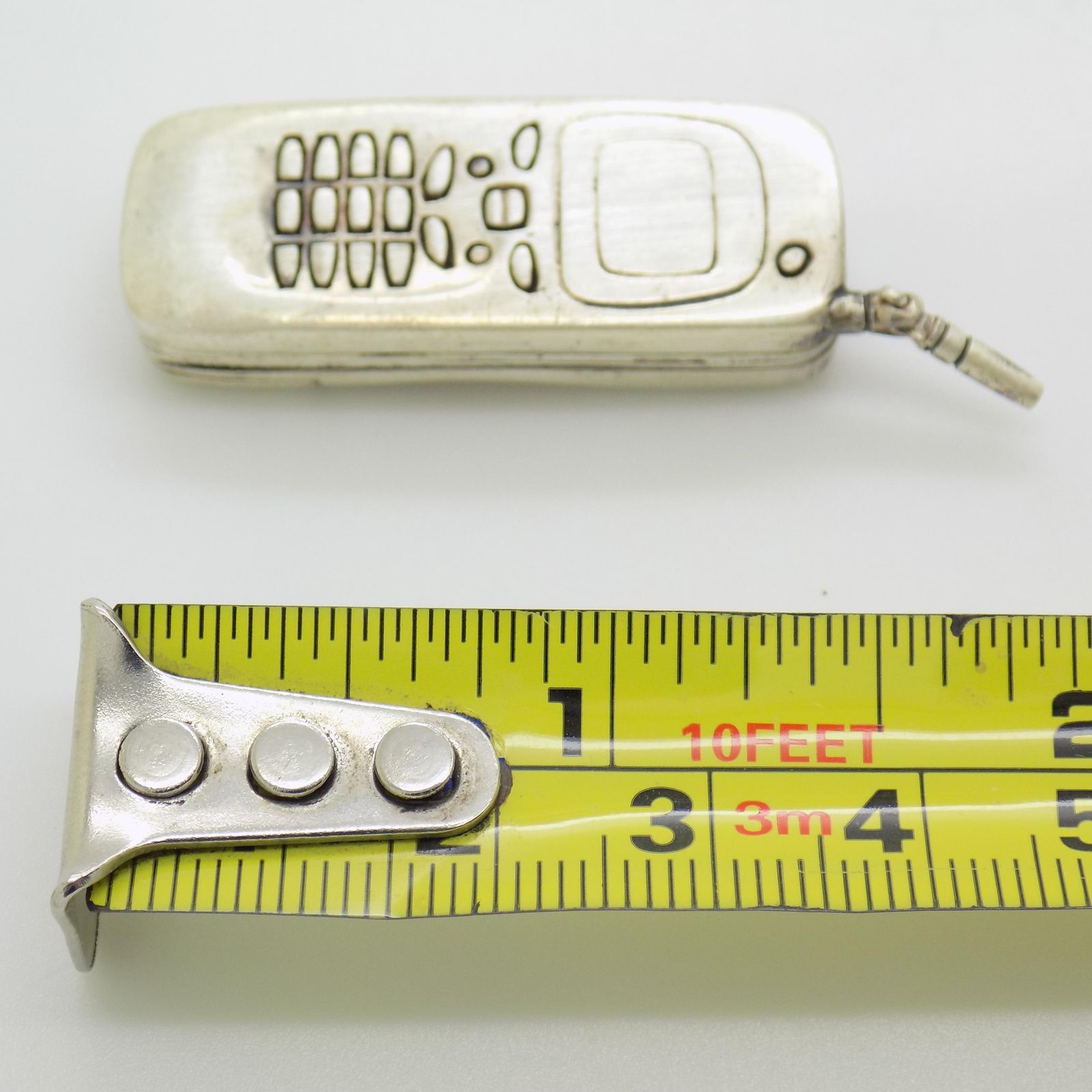 photo furniture Vintage Italian Handmade Genuine Sterling Silver Nokia 9000 Cellphone Figurine, 1990s