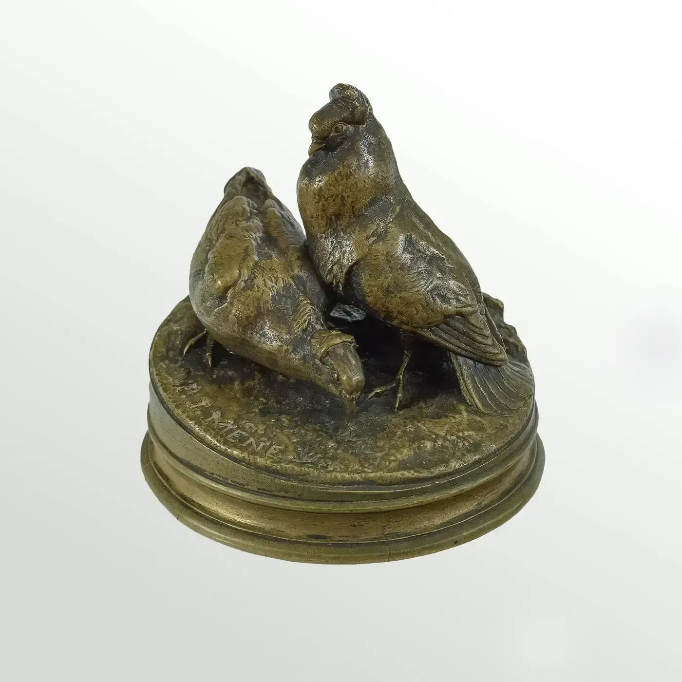 Bronze de pigeon mâle et femelle signé Pierre Jules Mêne (1810 - 1879) photo for sale