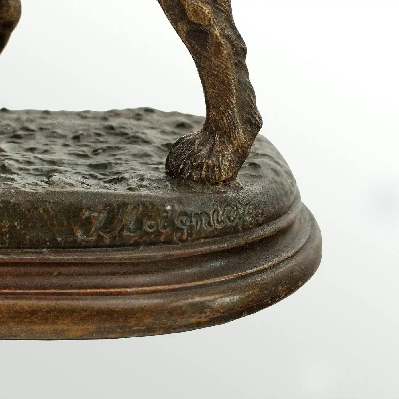 Sculpture en bronze par Jules Moigniez (1835-1894), épagneul de chasse - XIXe siècle photo for sale