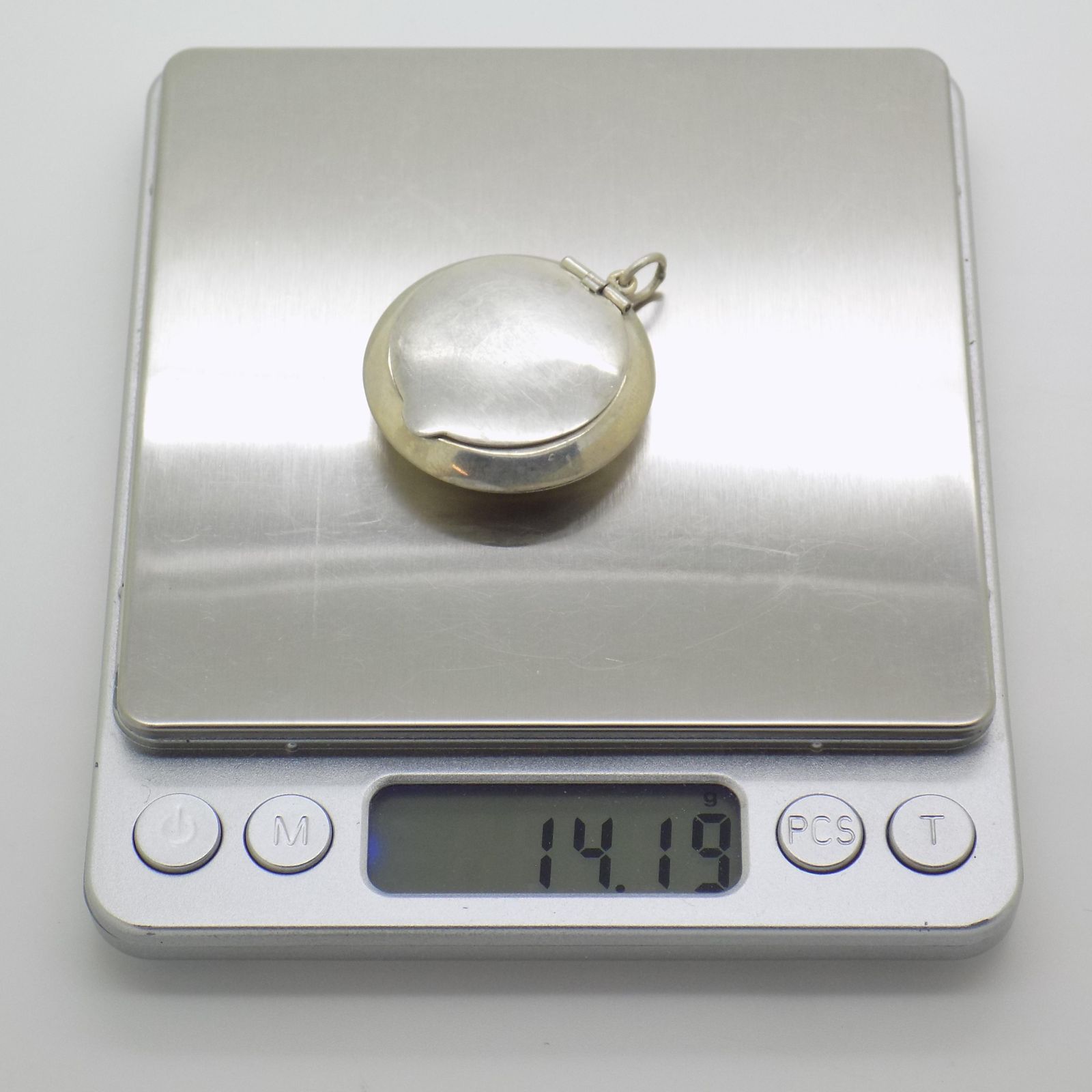 photo for sale Vintage Italian Handmade Genuine Sterling Silver 925 Pill Snuff Trinket Box, 1970s