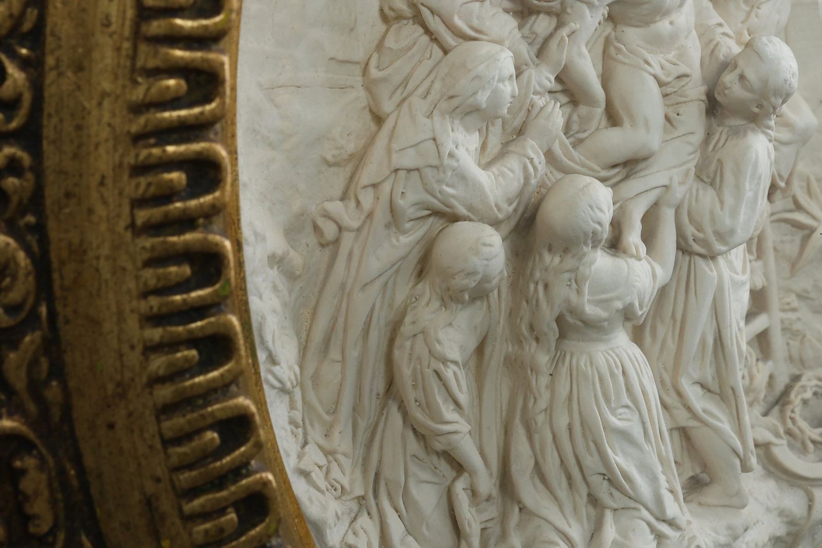 E. Cassier After Rubens, The Descent From The Cross Bas Relief, 1800s, Pipe Clay photo vinterior