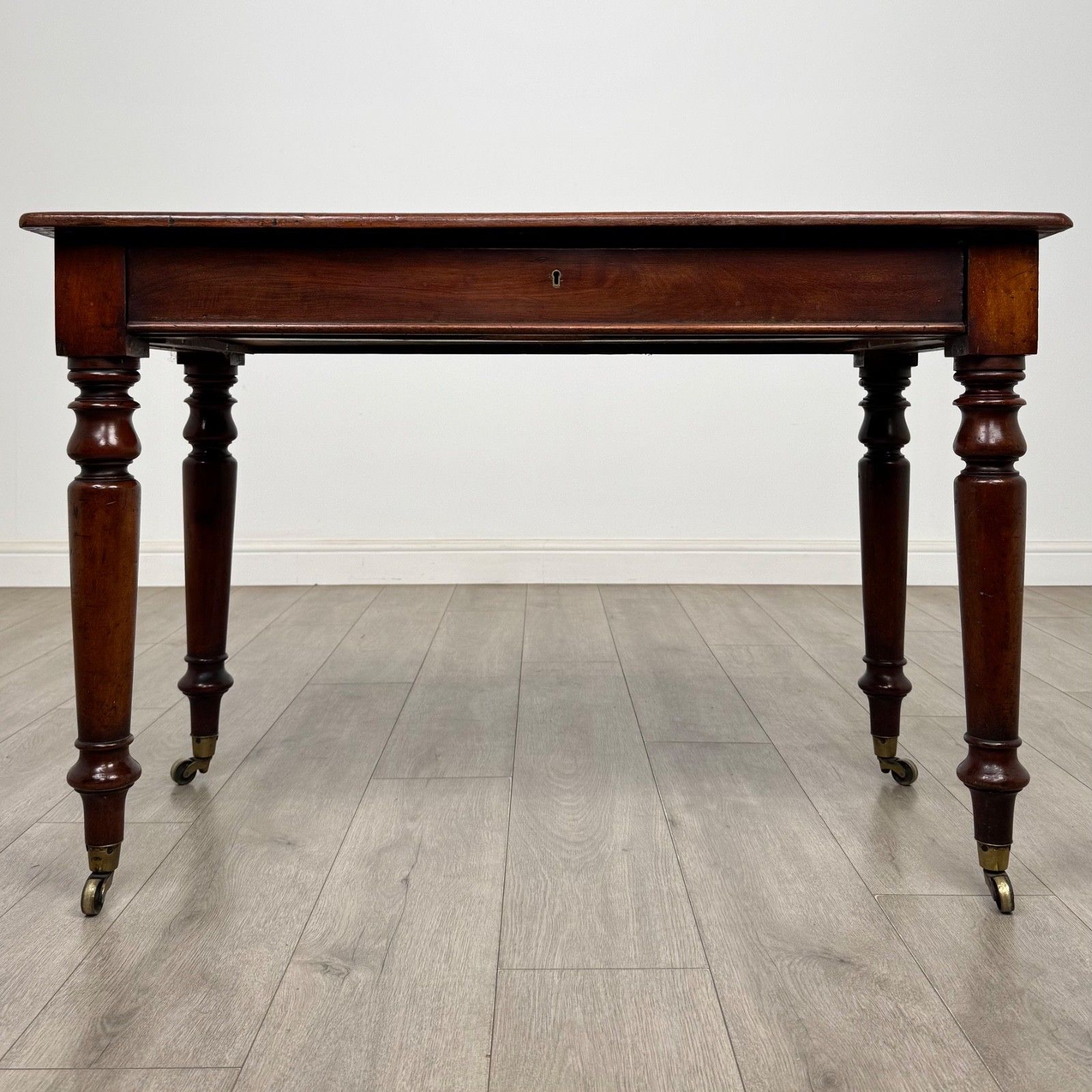 Antique 19th Century Victorian Writing Table In Mahogany ( Af 5566 )