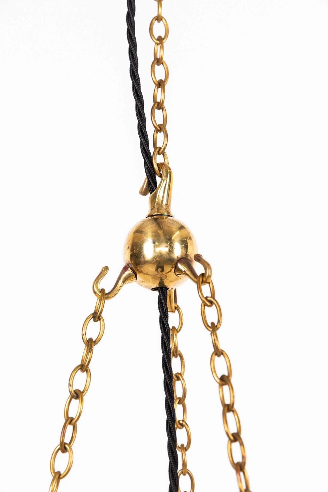 10" Antique Holophane 'Blondel Stiletto' Glass Pendant Light photo vinterior