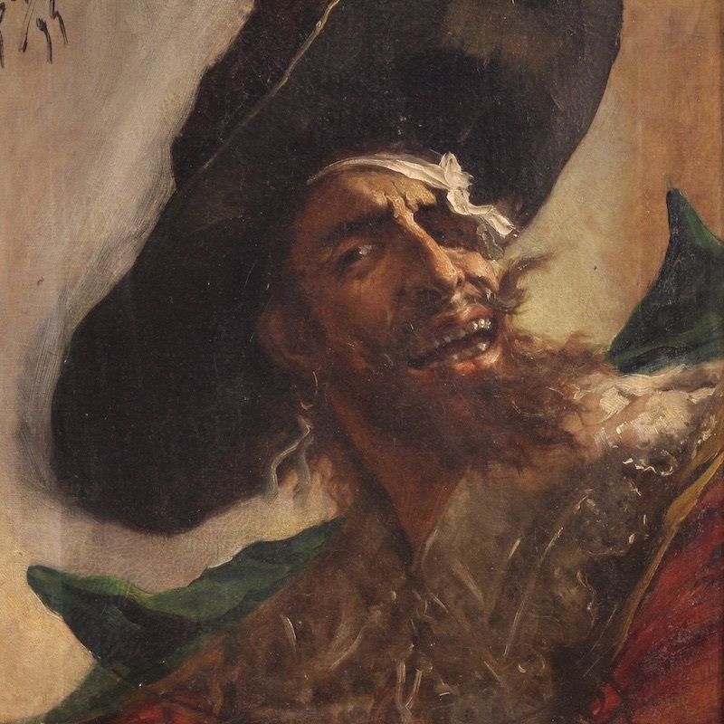3000.0 Tableau espagnol, portrait d'un pirate, 1895 photo