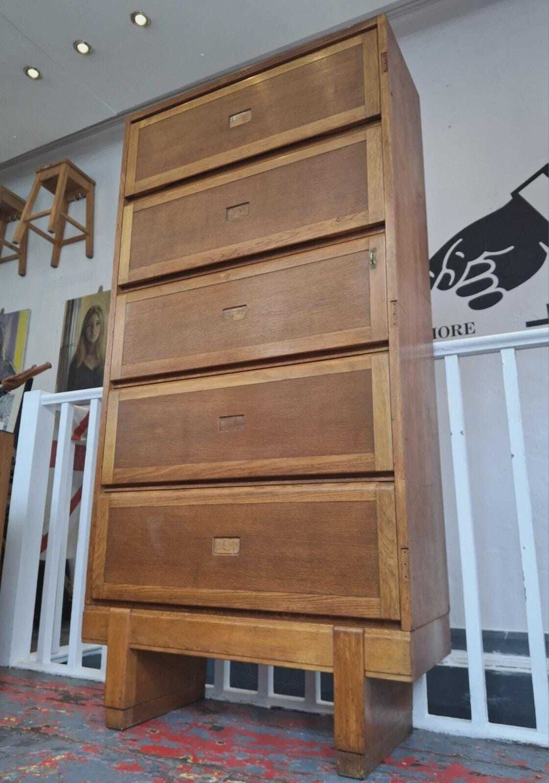 1950's Govt Issue Crown Stamp Oak Bookcase/Cabinet By Staverton. photo furniture