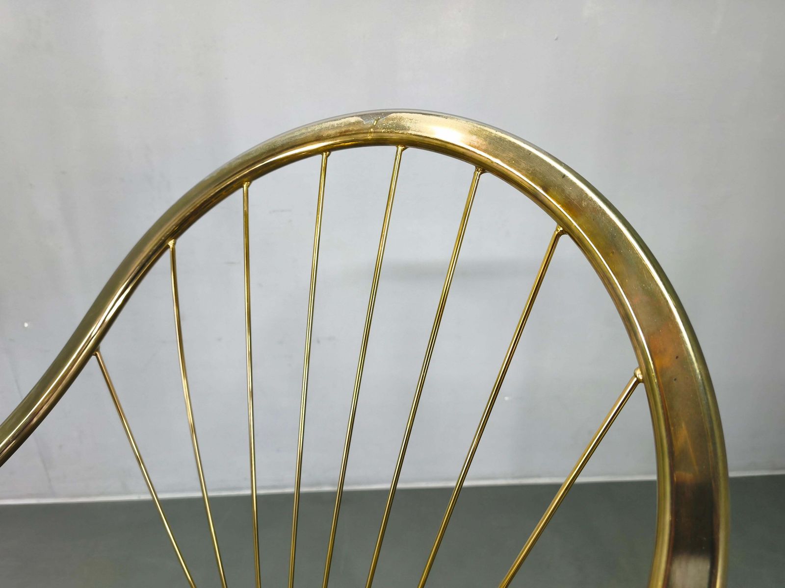 Furniture Set Of 5 Gastone Rinaldi Brass Dining Chairs For Rima, Italy 1970s photo
