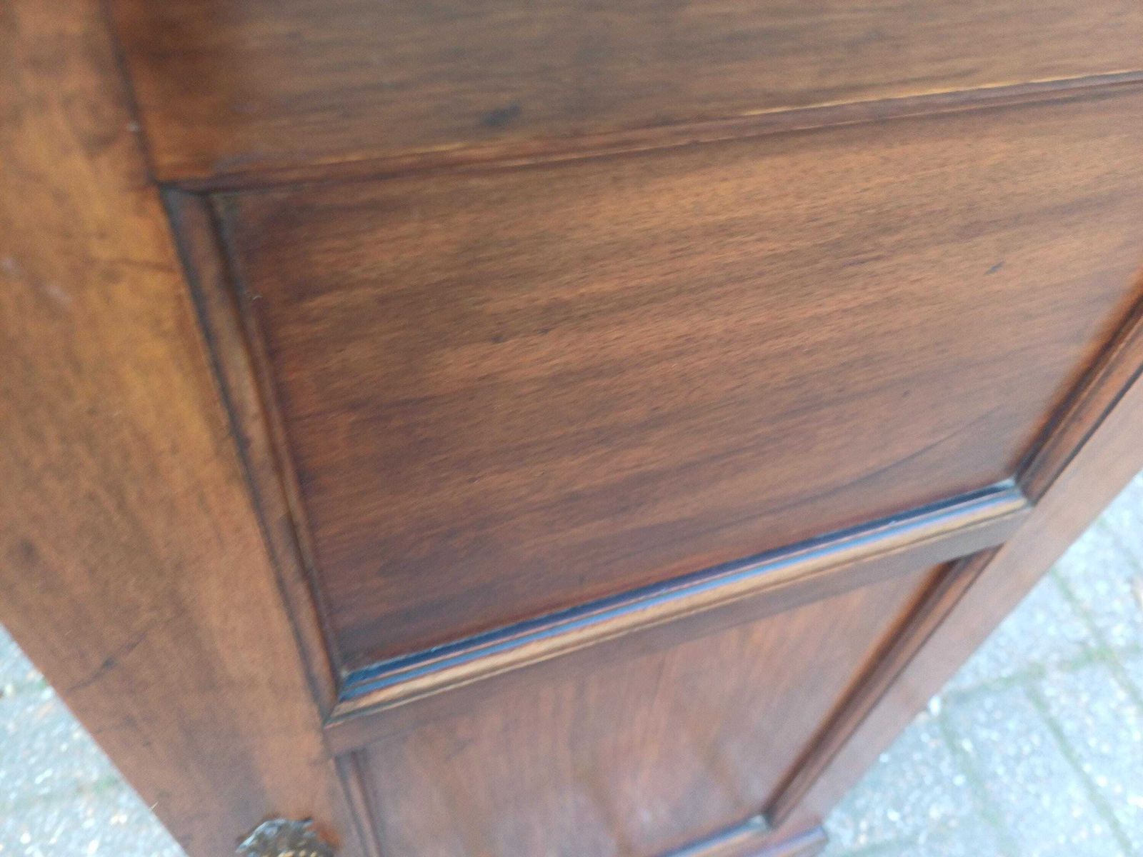photo vinterior Antique Mahogany Bedside Or Pot Cupboard Robbon & Sons Newcastle Edwardian Nightstand Cabinet Brass Handle Vintage