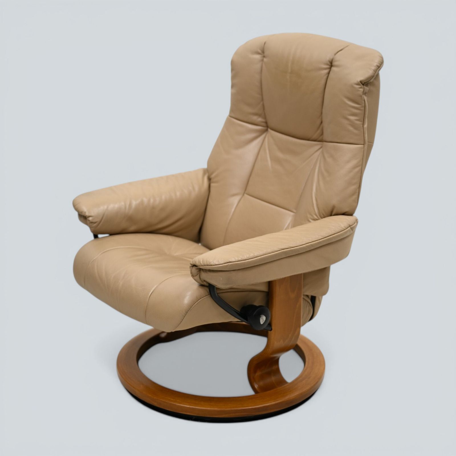 Erkornes Stressless Reclining Armchair Beige Leather Swivel Free Uk Delivery* photo for sale