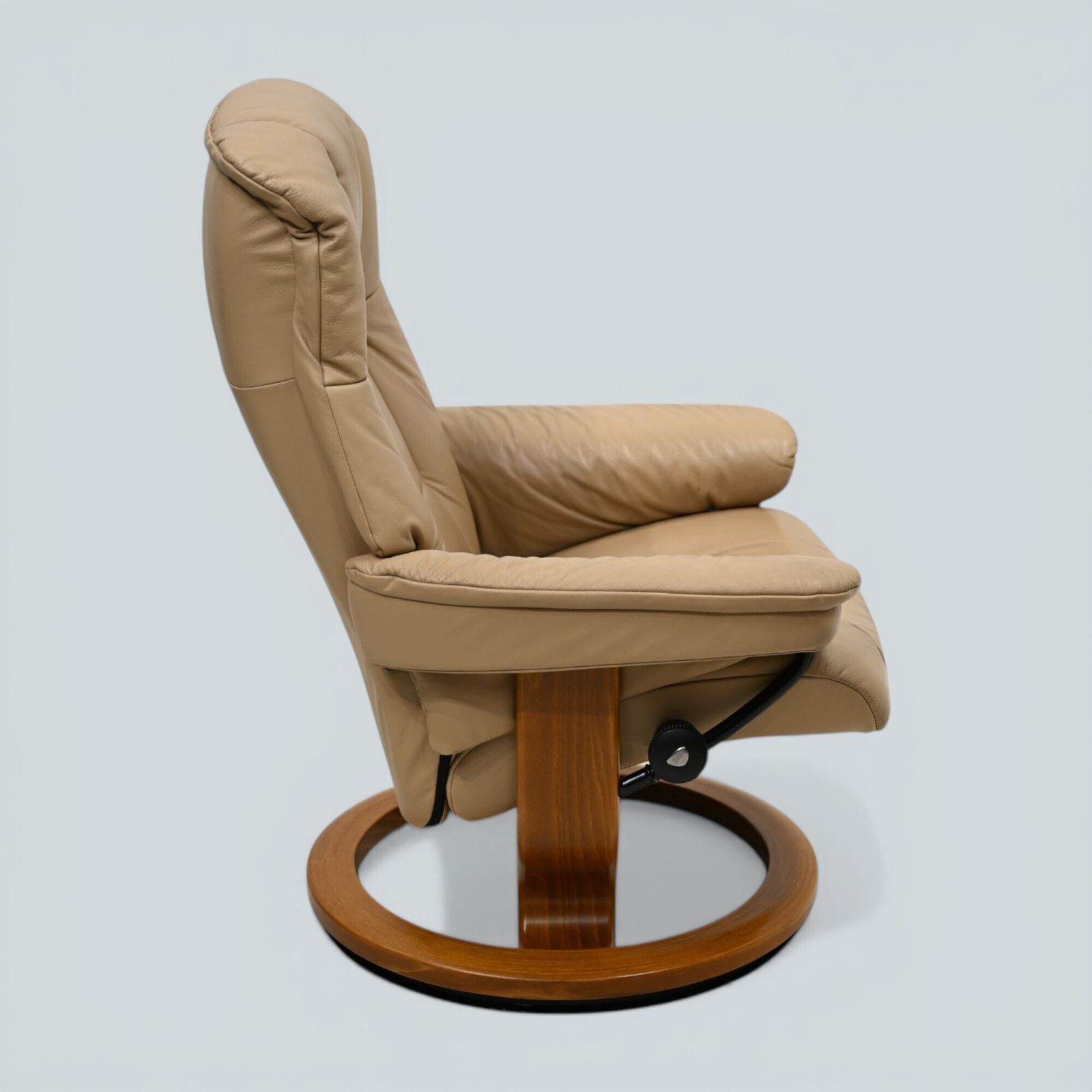 Erkornes Stressless Reclining Armchair Beige Leather Swivel Free Uk Delivery* photo vintage