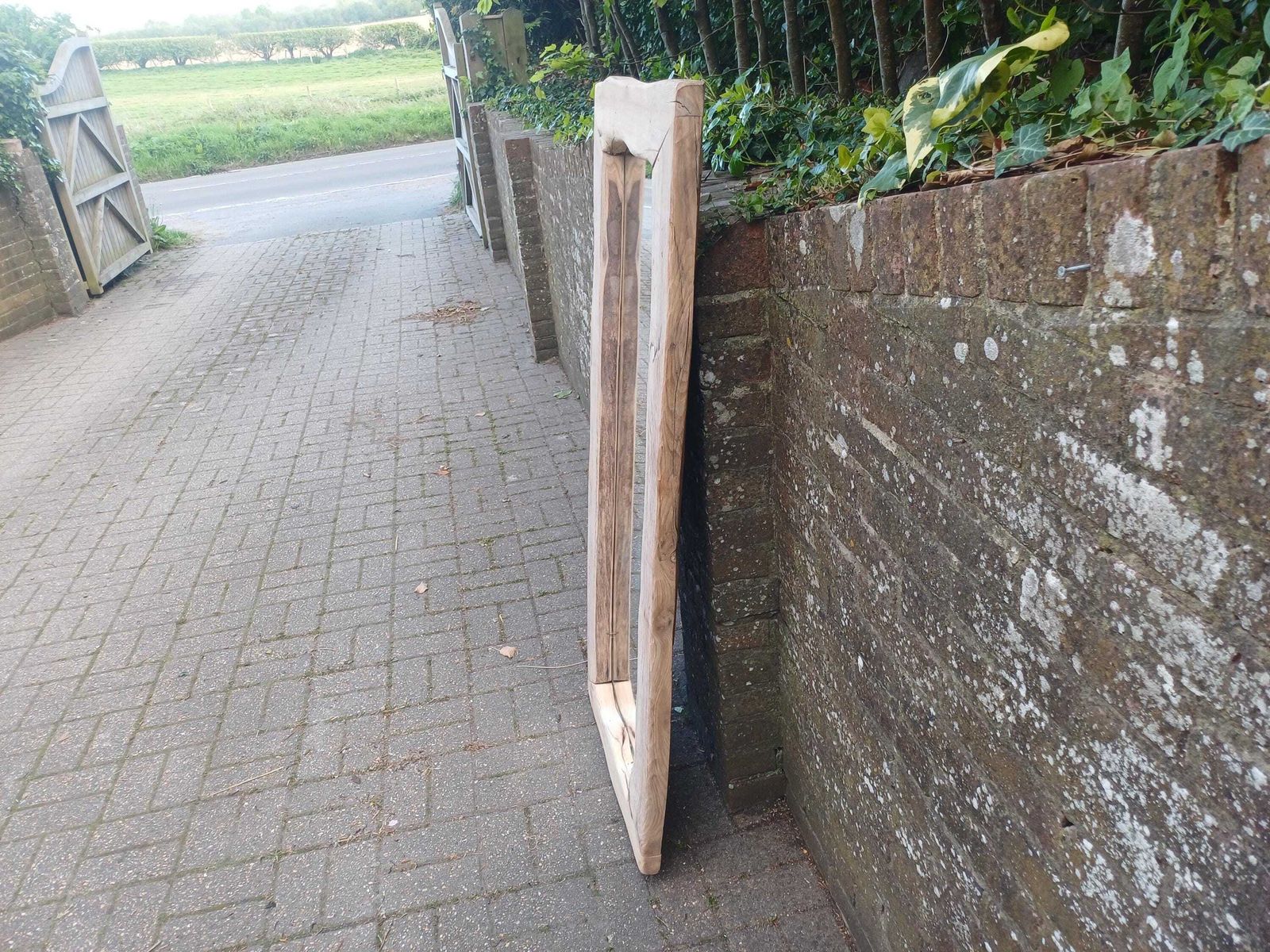 photo for sale Chunky Large Unique Driftwood Elm Wall Mirror Organic Rustic Wooden Frame Handmade Bespoke Mirror Natural Wood Reclaimed