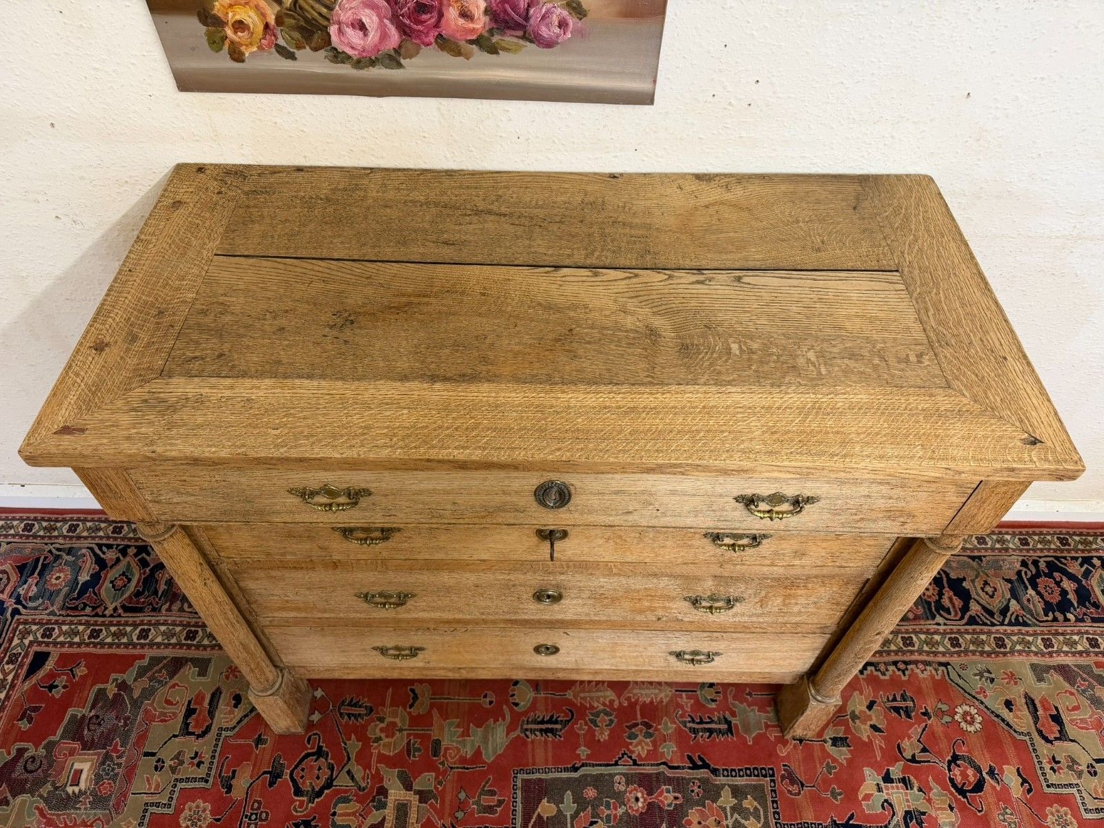 French Raw Oak Napoleonic Commode/Chest Of Drawers Circa 1830 photo 895.0
