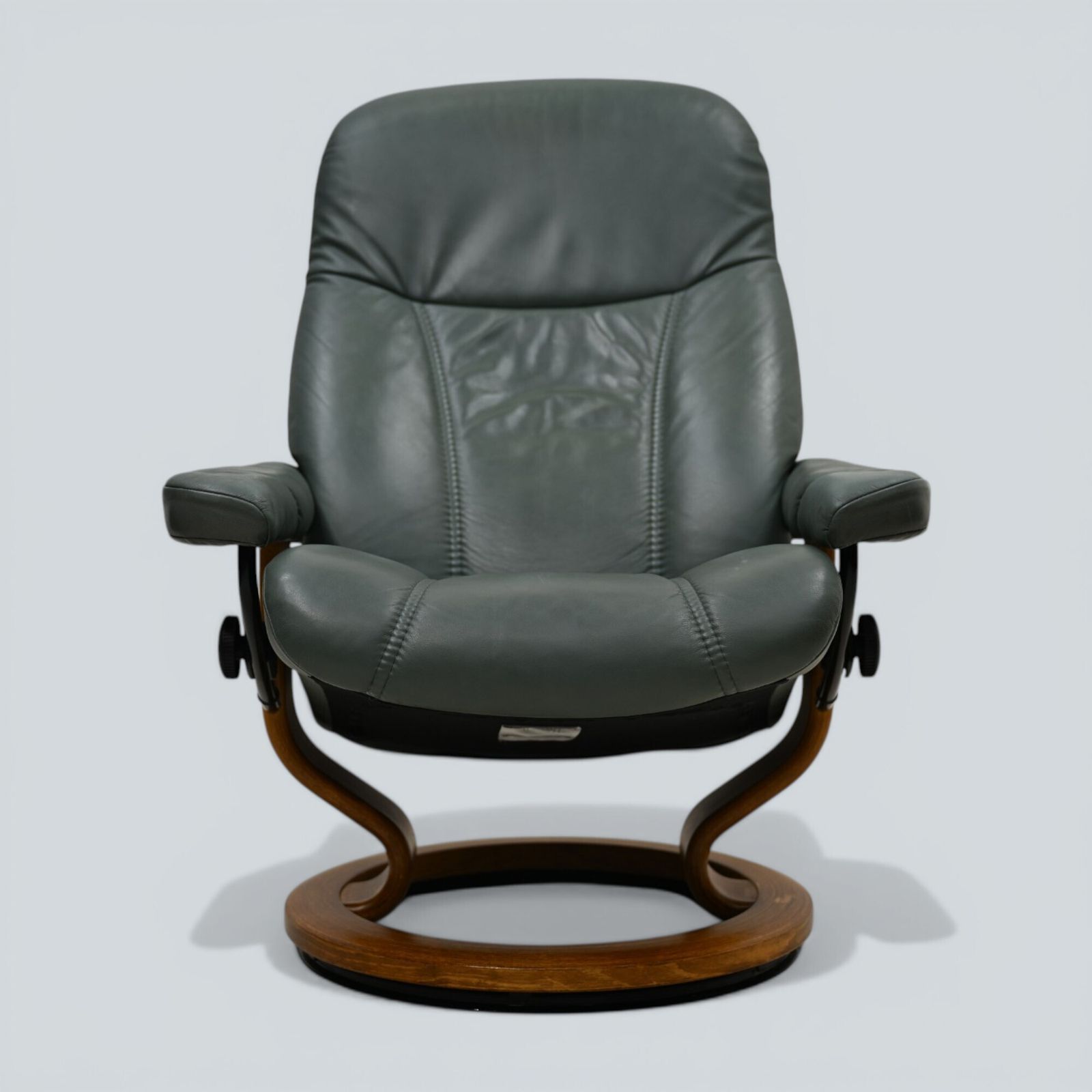 photo for sale Erkornes Stressless Reclining Armchair Green Leather Swivel Free Uk Delivery