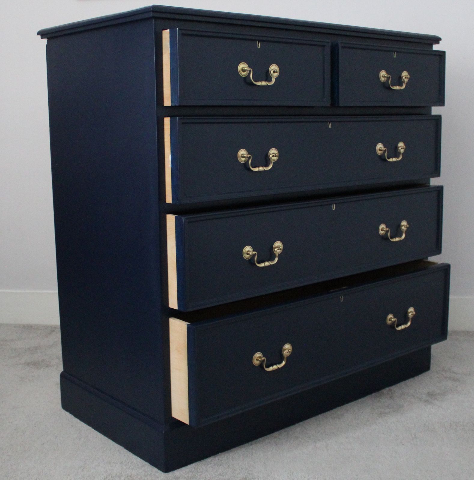 Large Painted Antique Pine Chest Of Drawers photo 495.0