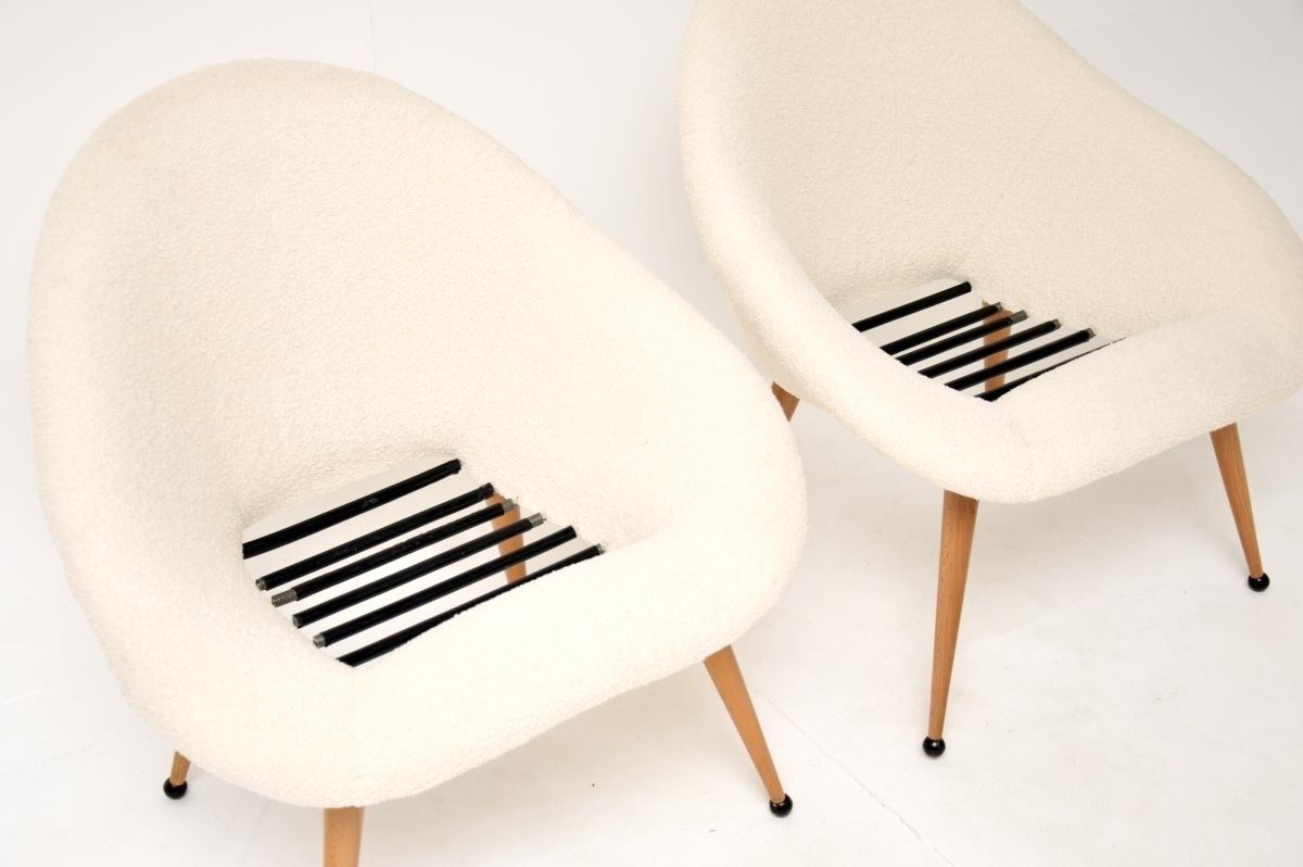 photo for sale Pair Of Vintage French Pod Armchairs