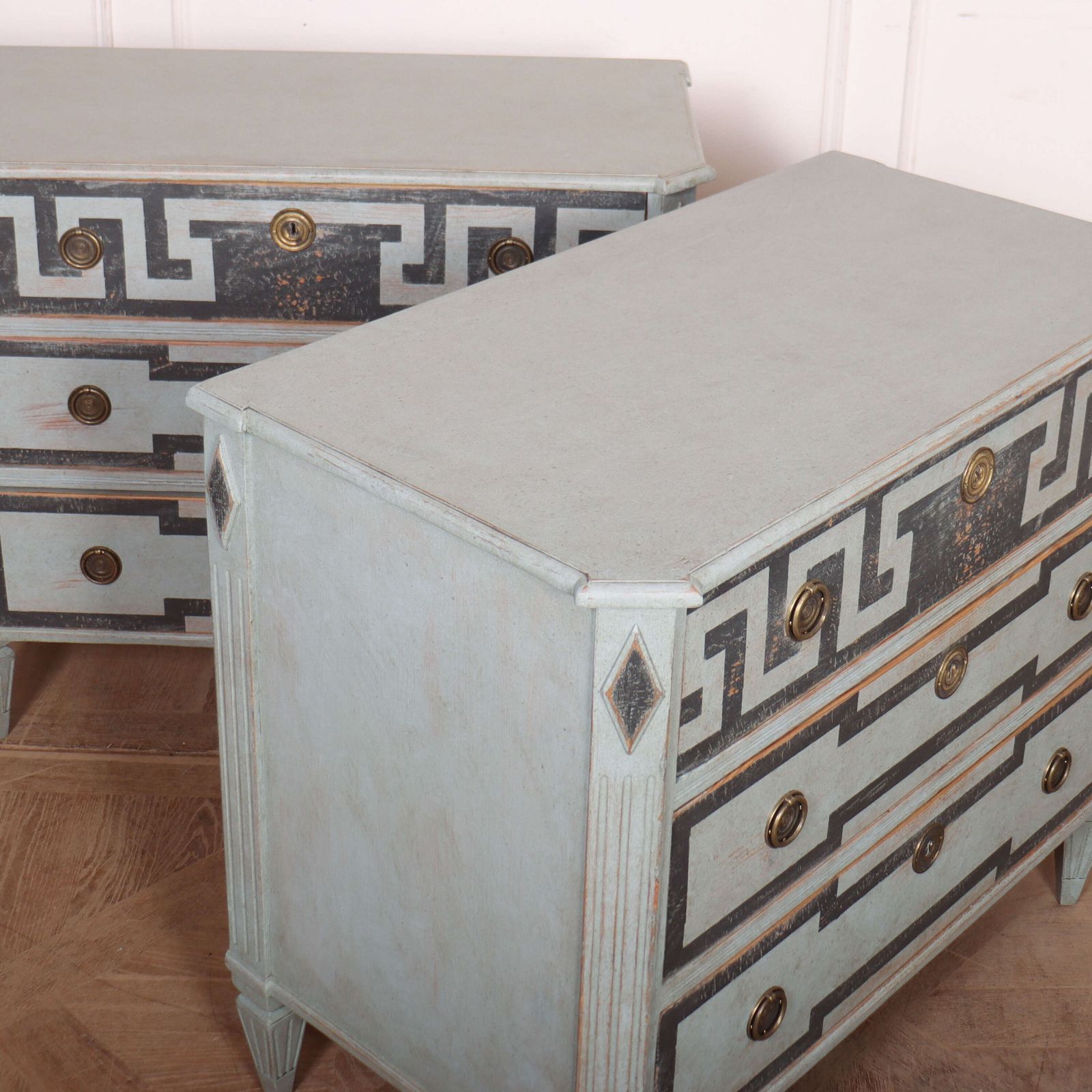 photo for sale Pair Of Swedish Painted Commodes