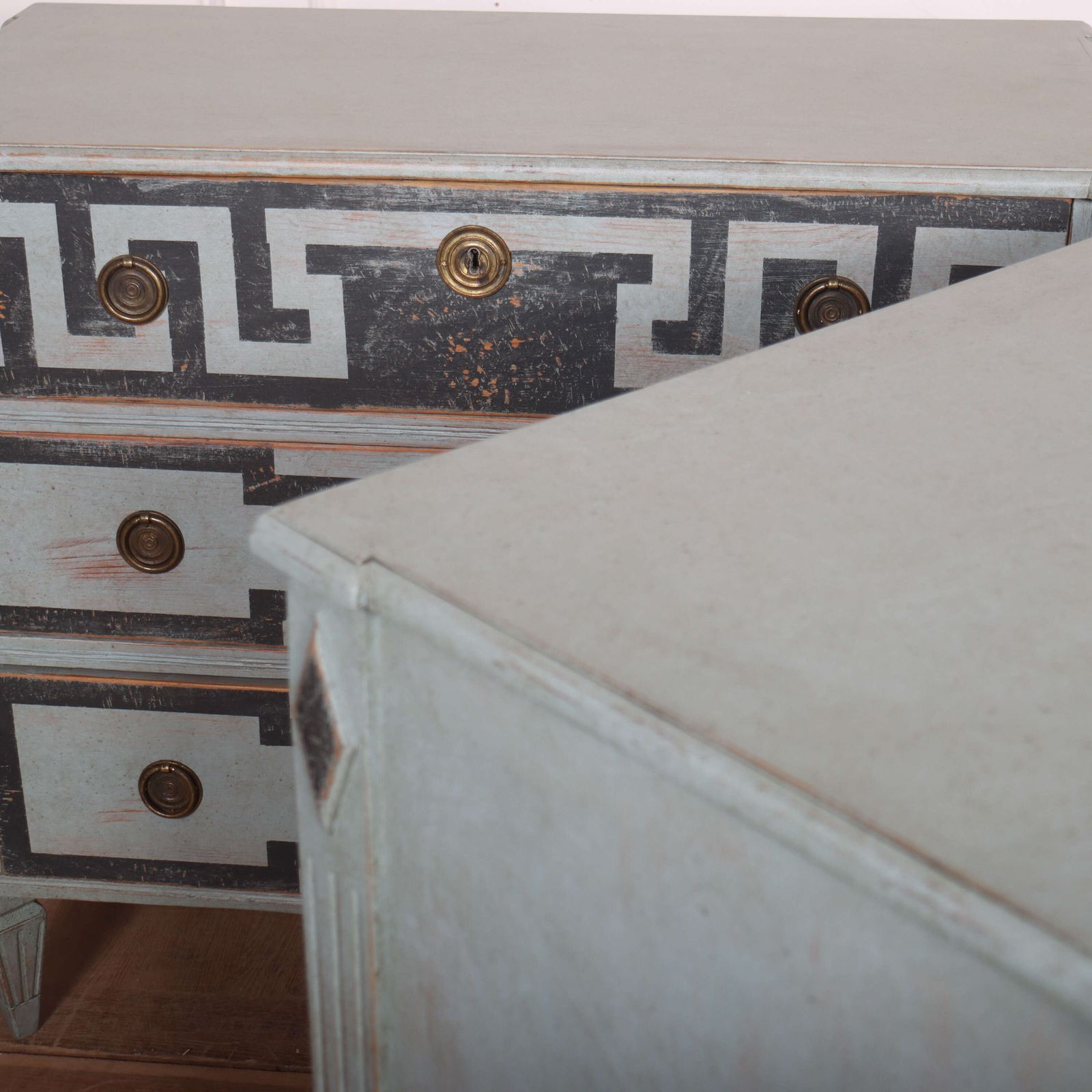 5400.0 Pair Of Swedish Painted Commodes photo