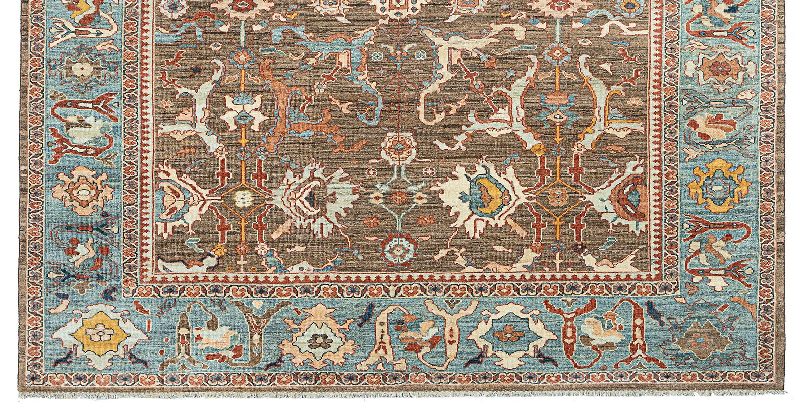 Antique Finished Sultanabad Carpet 380x315cm photo for sale