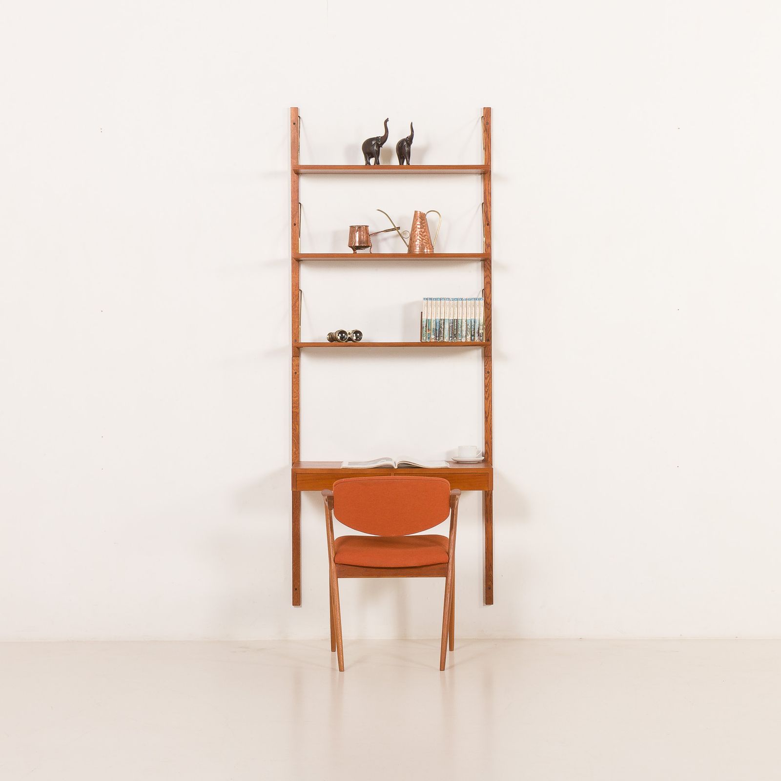Danish Teak Shelving Unt With A Desk In The Style Of Poul Cadovius, 1960s photo furniture