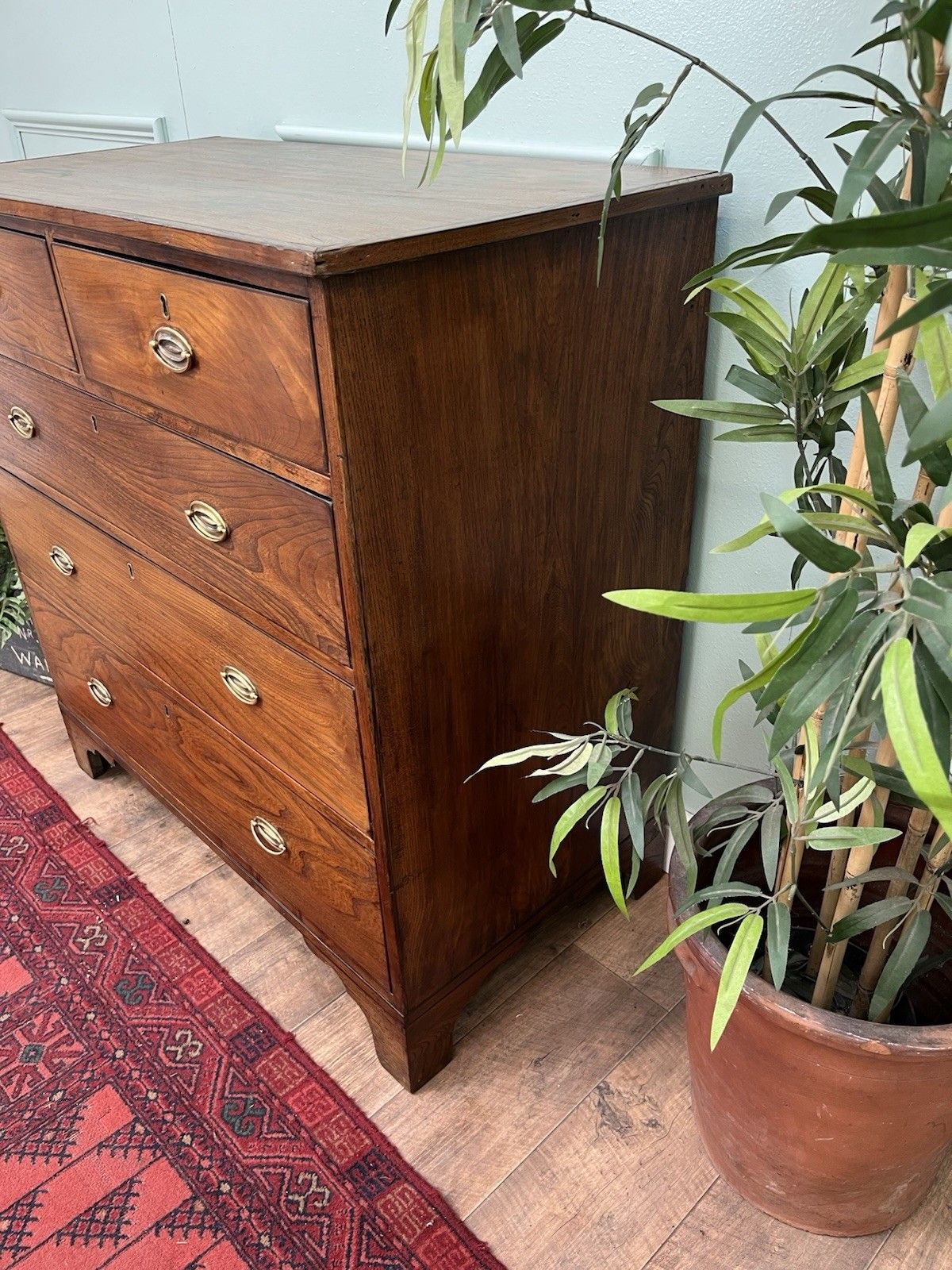 Superior Quality Rare Solid Elm Country House Antique Georgian Chest Of Drawers photo Furniture