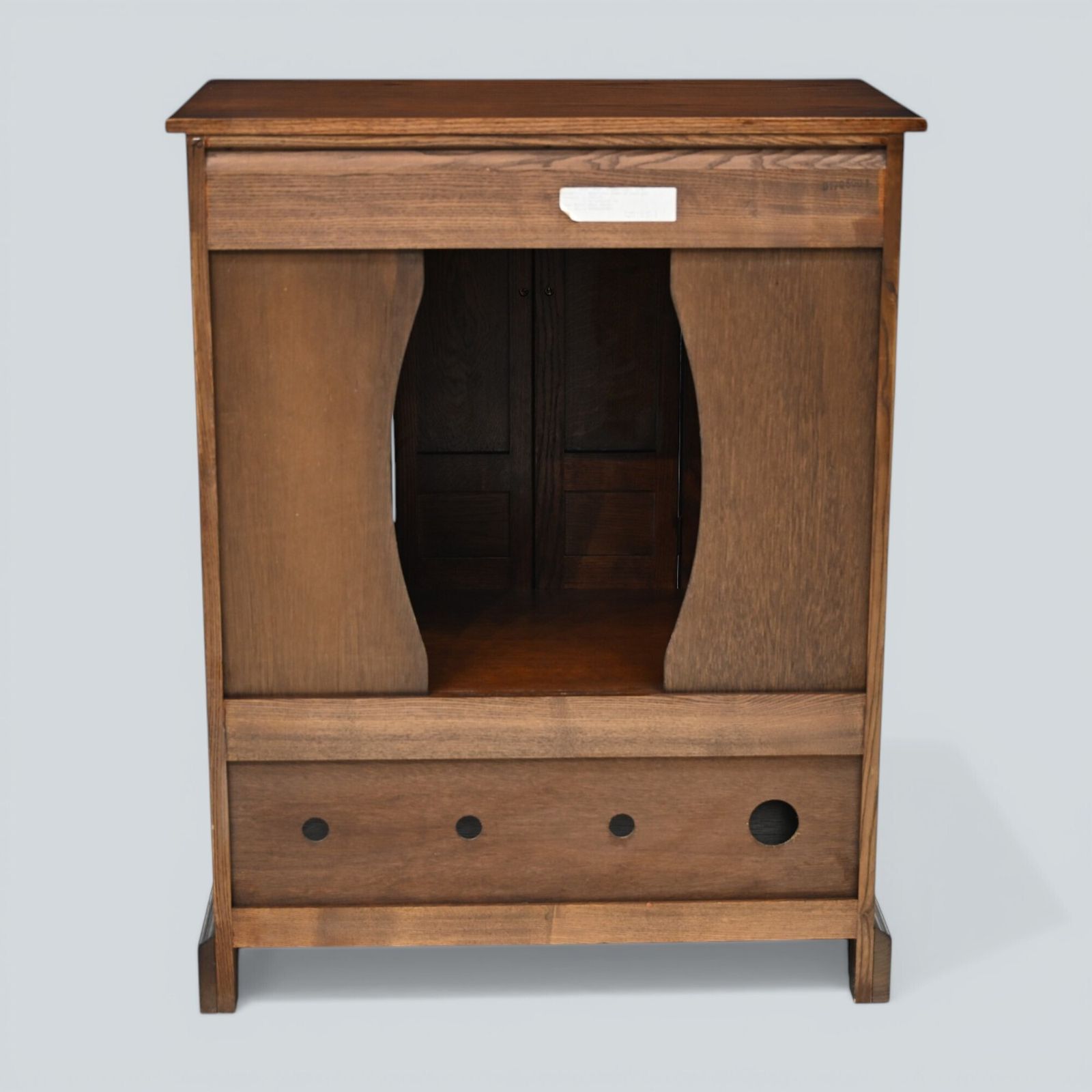 Old Charm Tv Video Cabinet Warwick Range Tudor Brown Model 2317 Free Uk Delivery photo 357.0