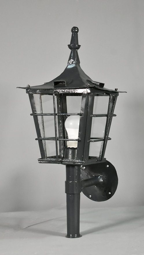Lanterne d'extérieur d'époque française en acier, début du XXe siècle photo Luminaires