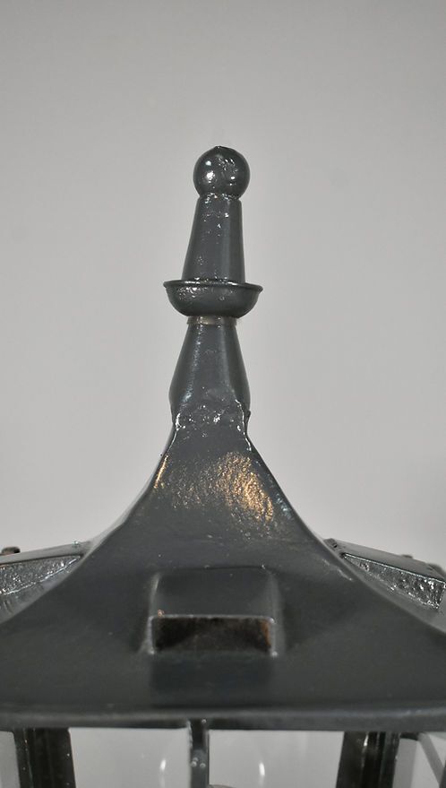 French Antique Exterior Lantern In Steel   Early 20th Century photo vintage