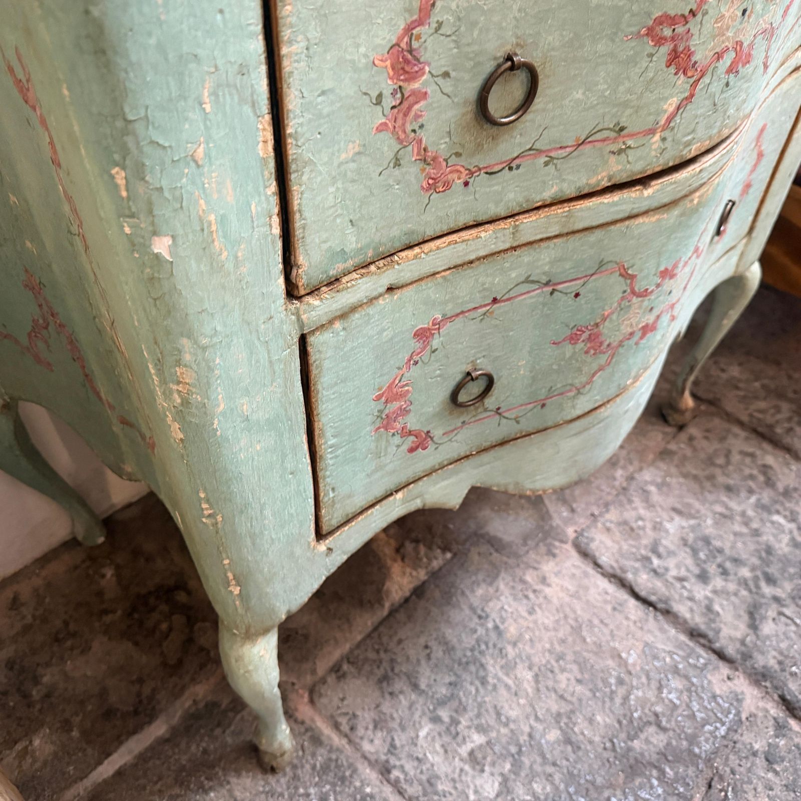 Late 19th Century Louis XV Style Lacquered Wood Italian Chest Of Drawers photo buy